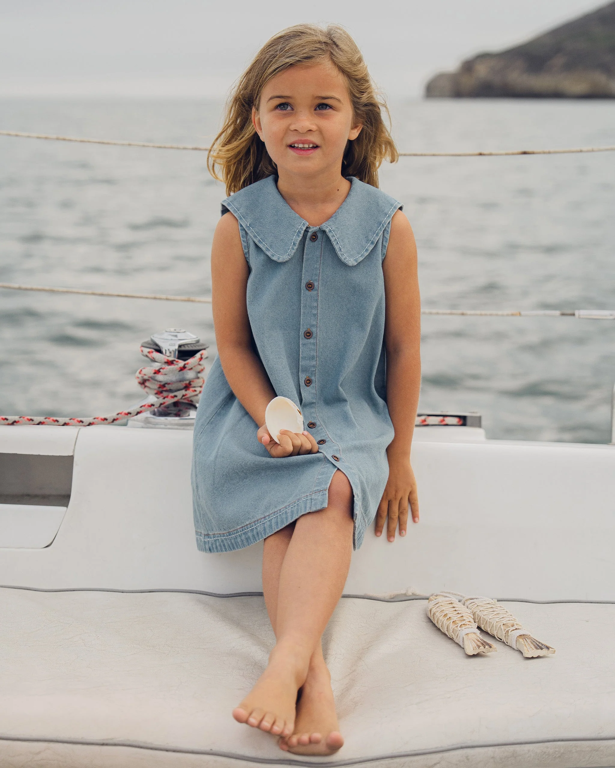 Adria Dress Washed Blue - Image 2