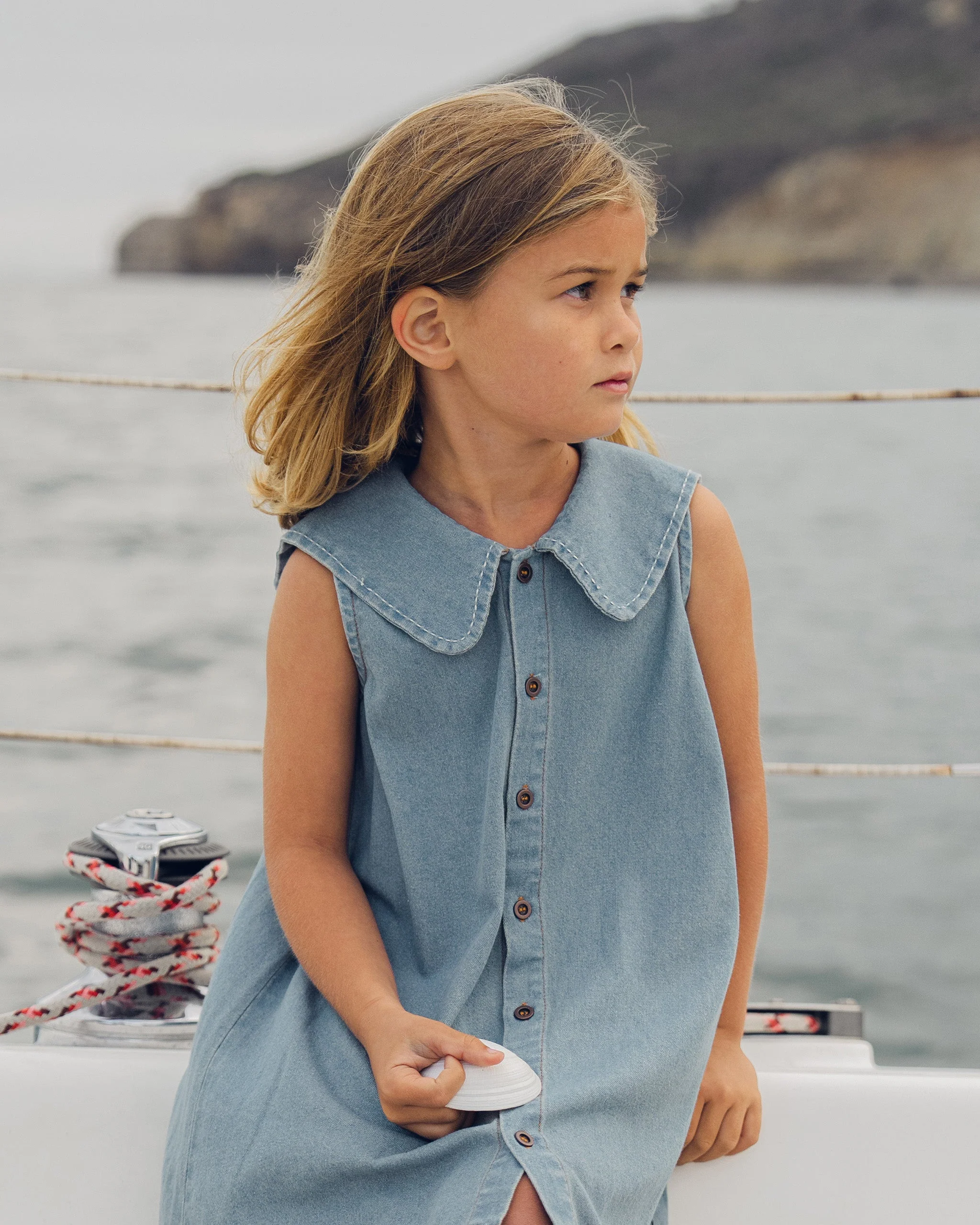 Adria Dress Washed Blue - Image 4