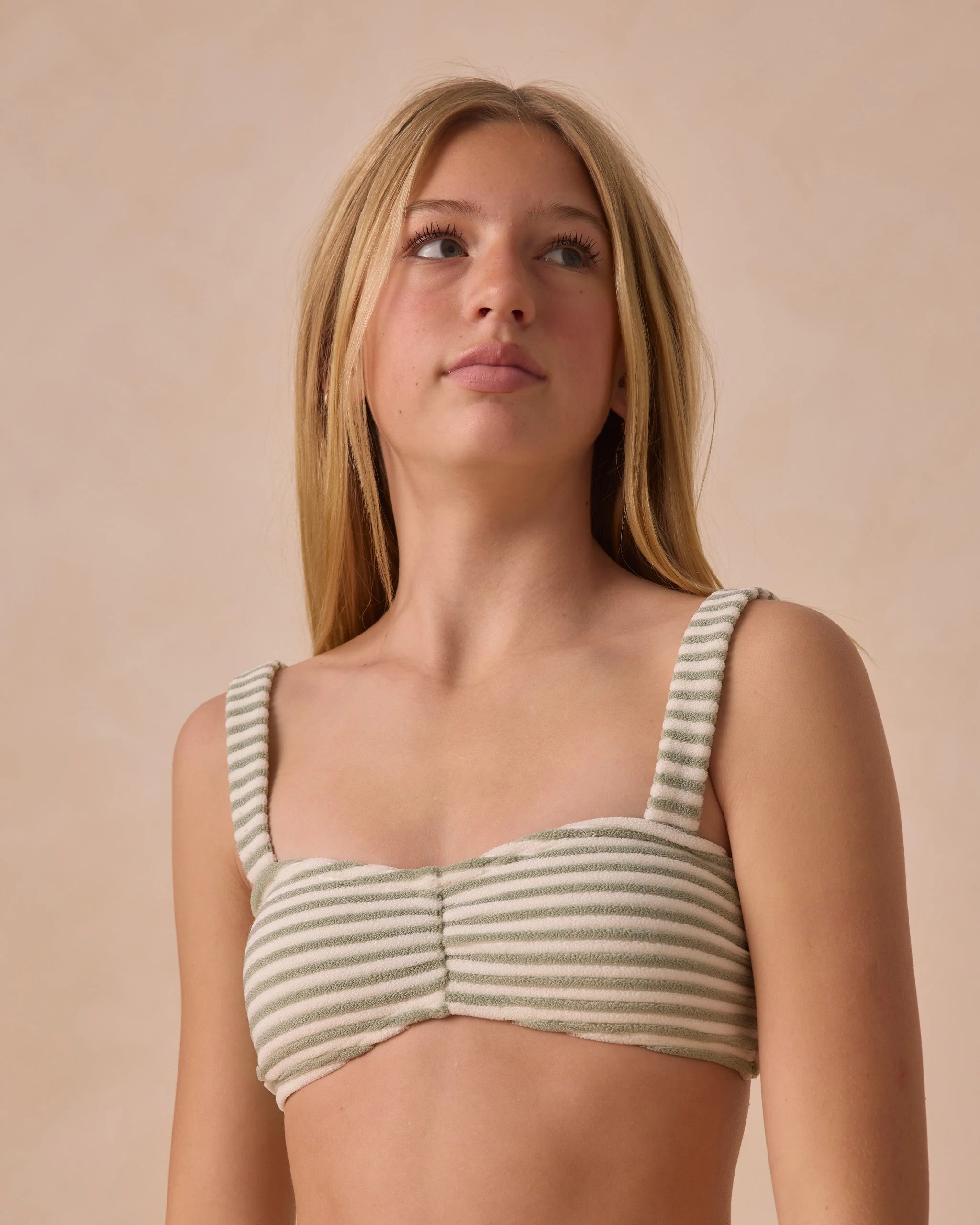Alaya Bikini Set || Sage Stripe - Image 3