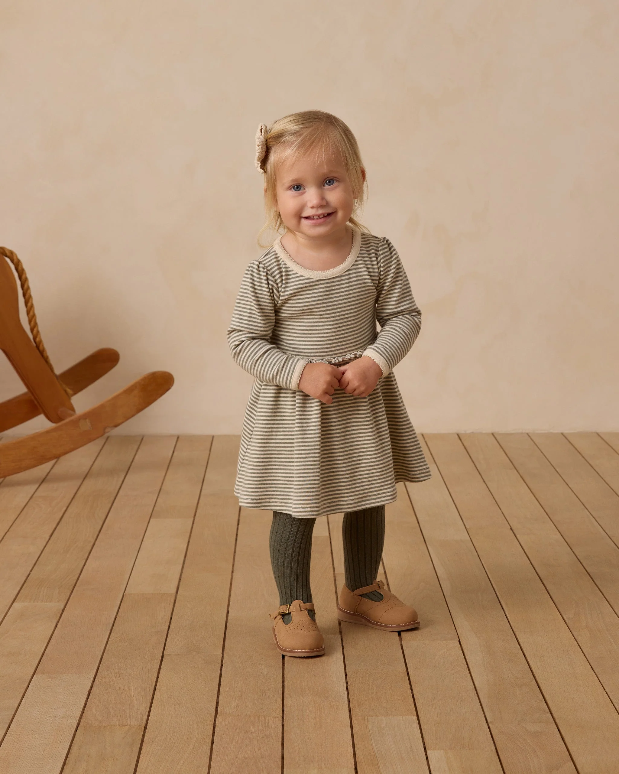 Alda Dress || Forest Stripe - Image 3