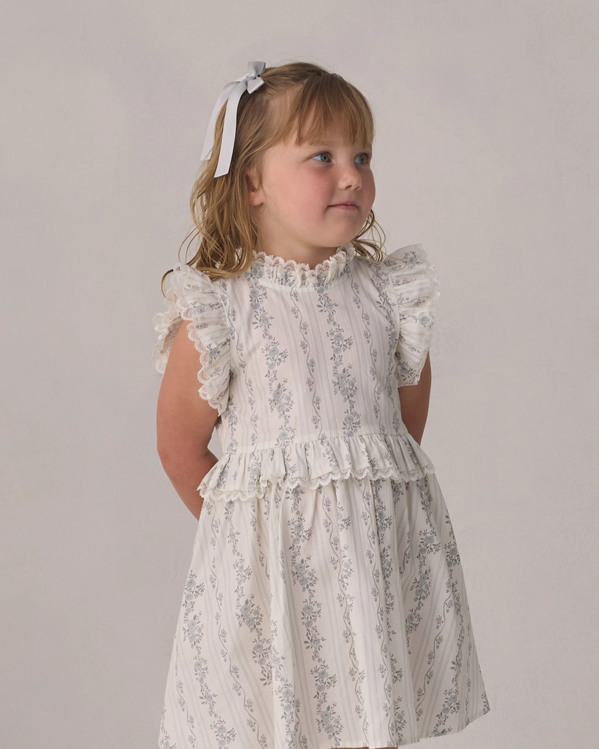 Alice Dress French Floral Stripe - Image 3