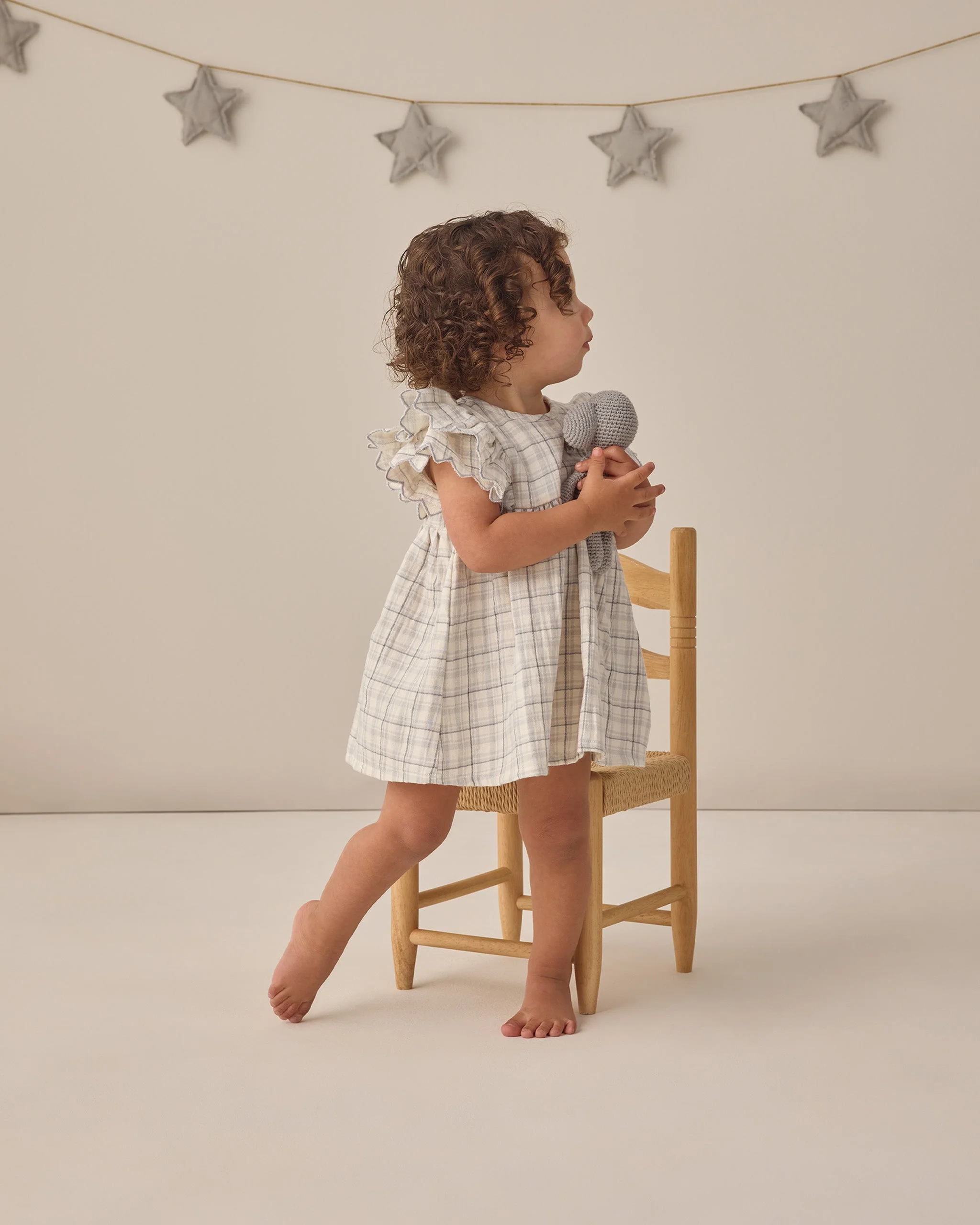 Alina Dress Blue Plaid - Image 4