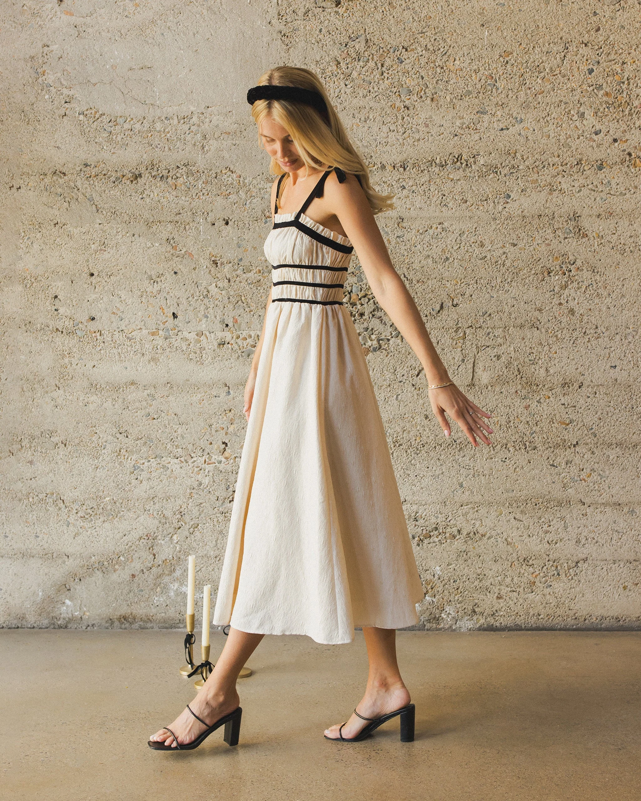 Annabelle Dress | Metallic Ivory - Image 6