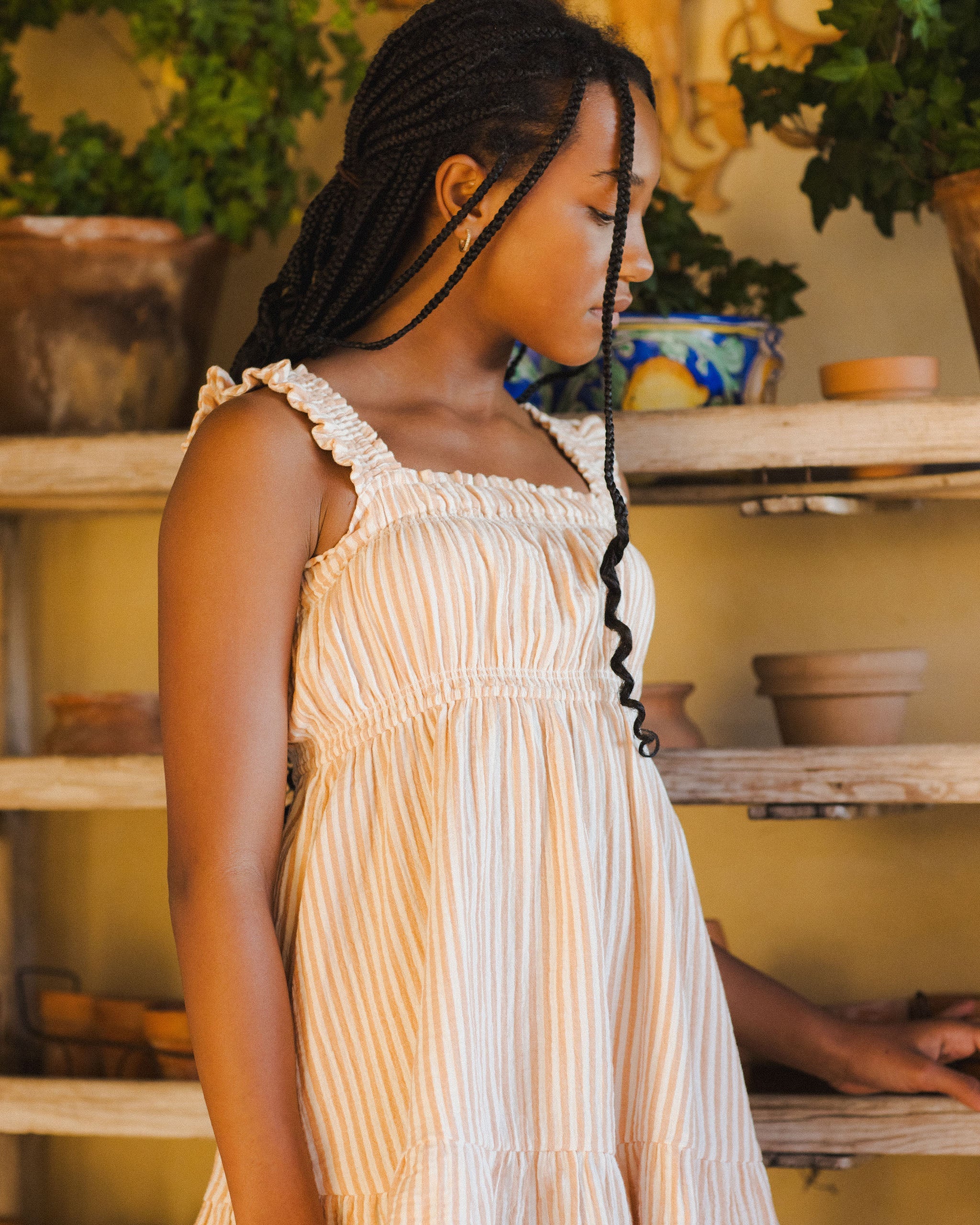 Annalise Dress || Grapefruit Stripe Teen - Image 5