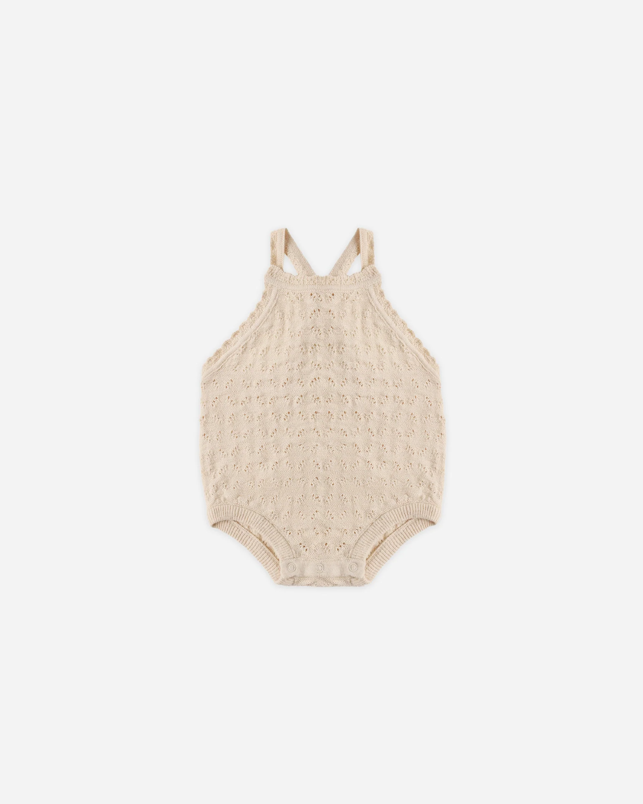Annie Knit Romper Ecru