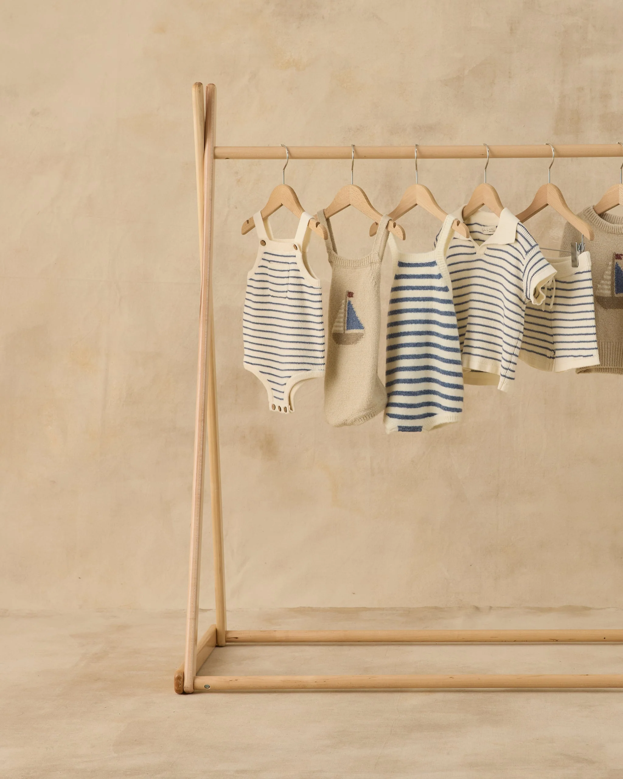 Ashton Knit Romper Marine Stripe - Image 5