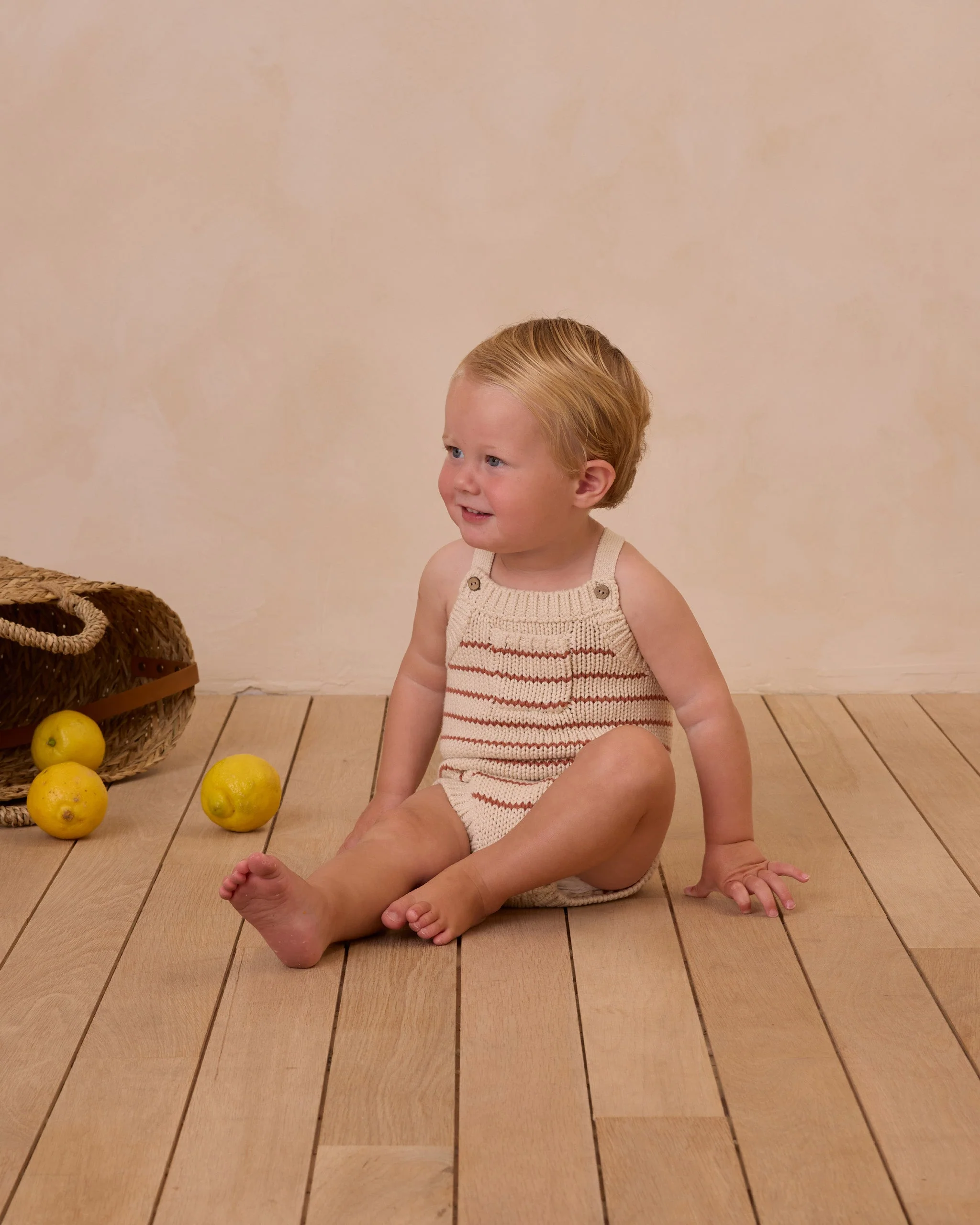 Ashton Knit Romper || Poppy Stripe - Image 3