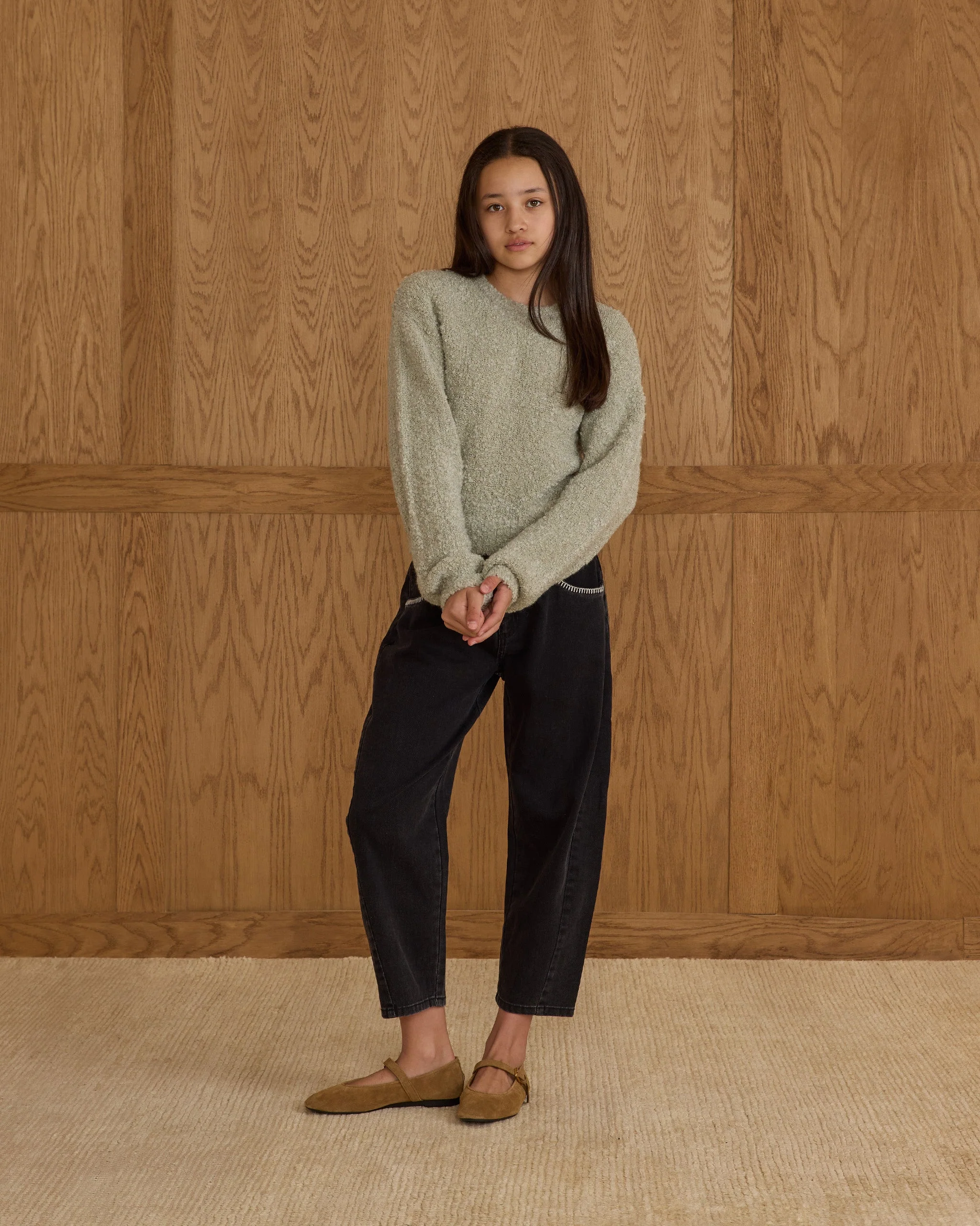 Aspen Sweater || Pistachio Boucle - Teen - Image 4