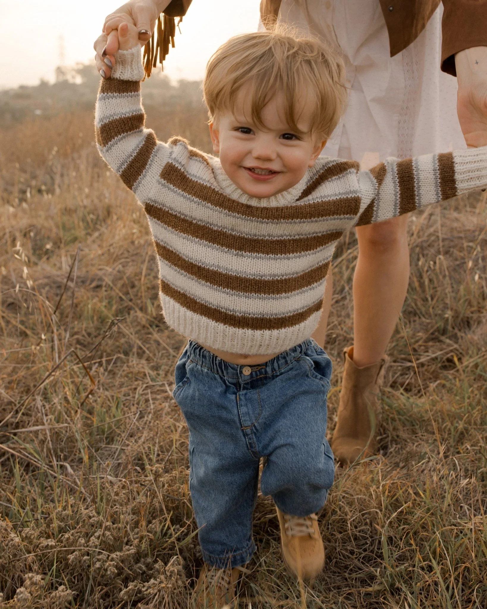 Aspen Sweater || Saddle Stripe - Image 2