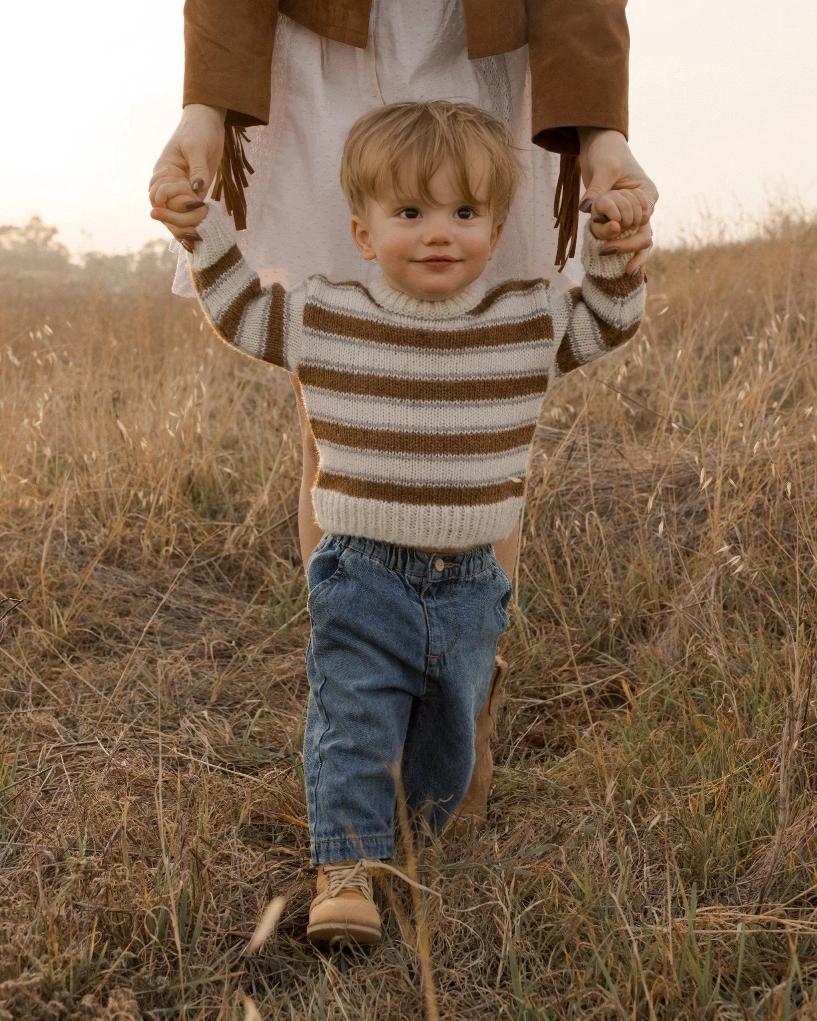Aspen Sweater || Saddle Stripe - Image 4