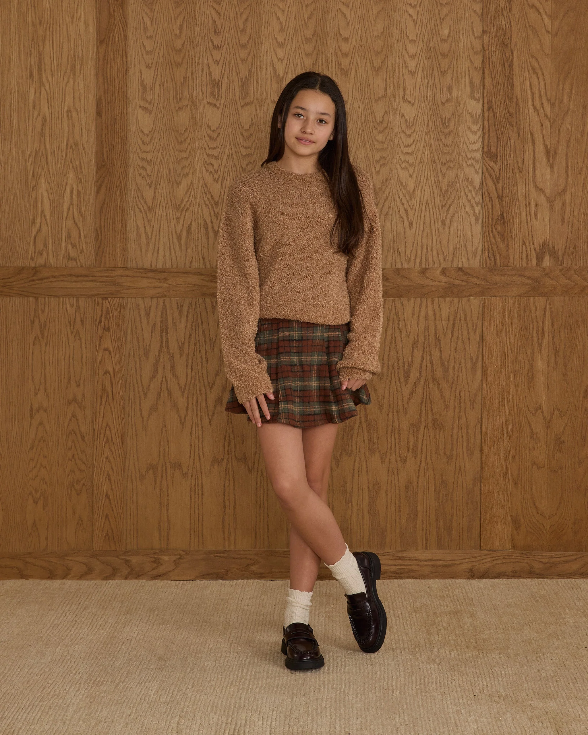 Aspen Sweater || Toffee Boucle - Teen - Image 5