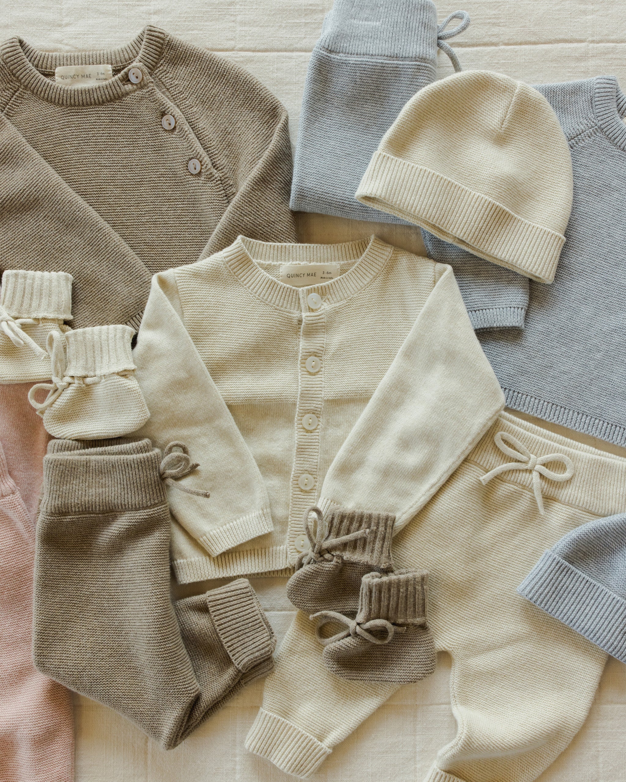 Baby Beanie || Heathered Natural - Image 6