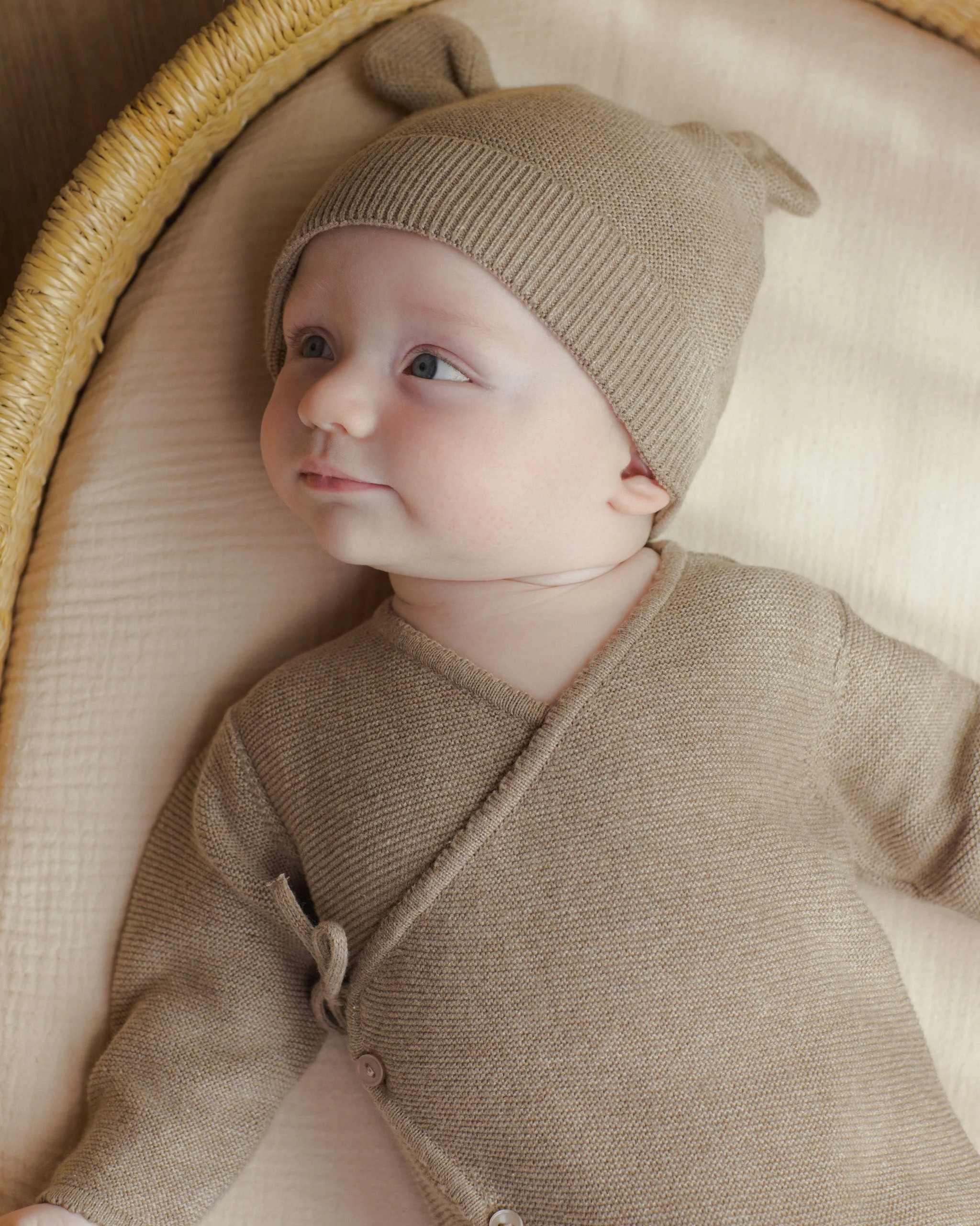 Baby Bear Beanie || Heathered Mocha - Image 5