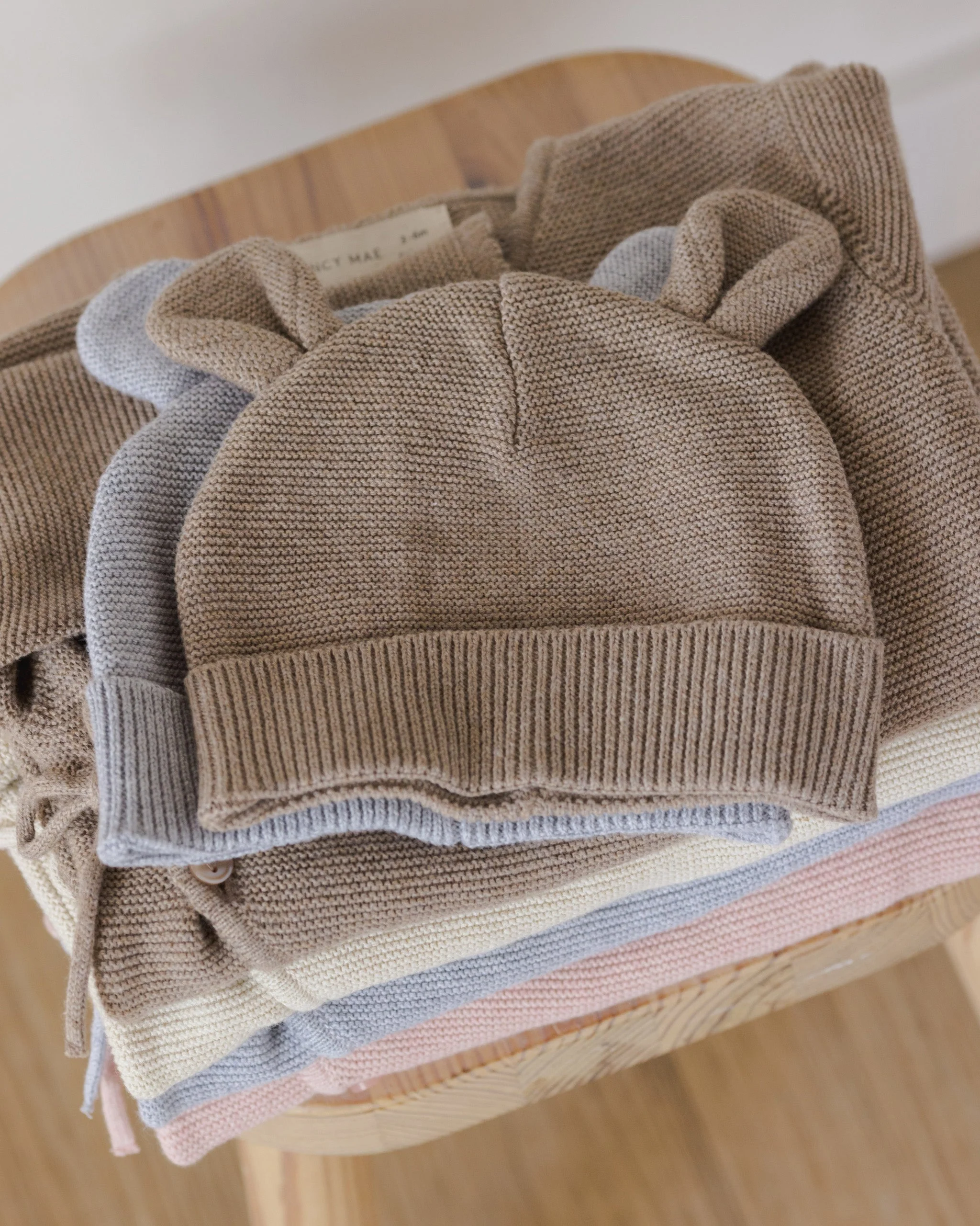 Baby Bear Beanie || Heathered Mocha - Image 6
