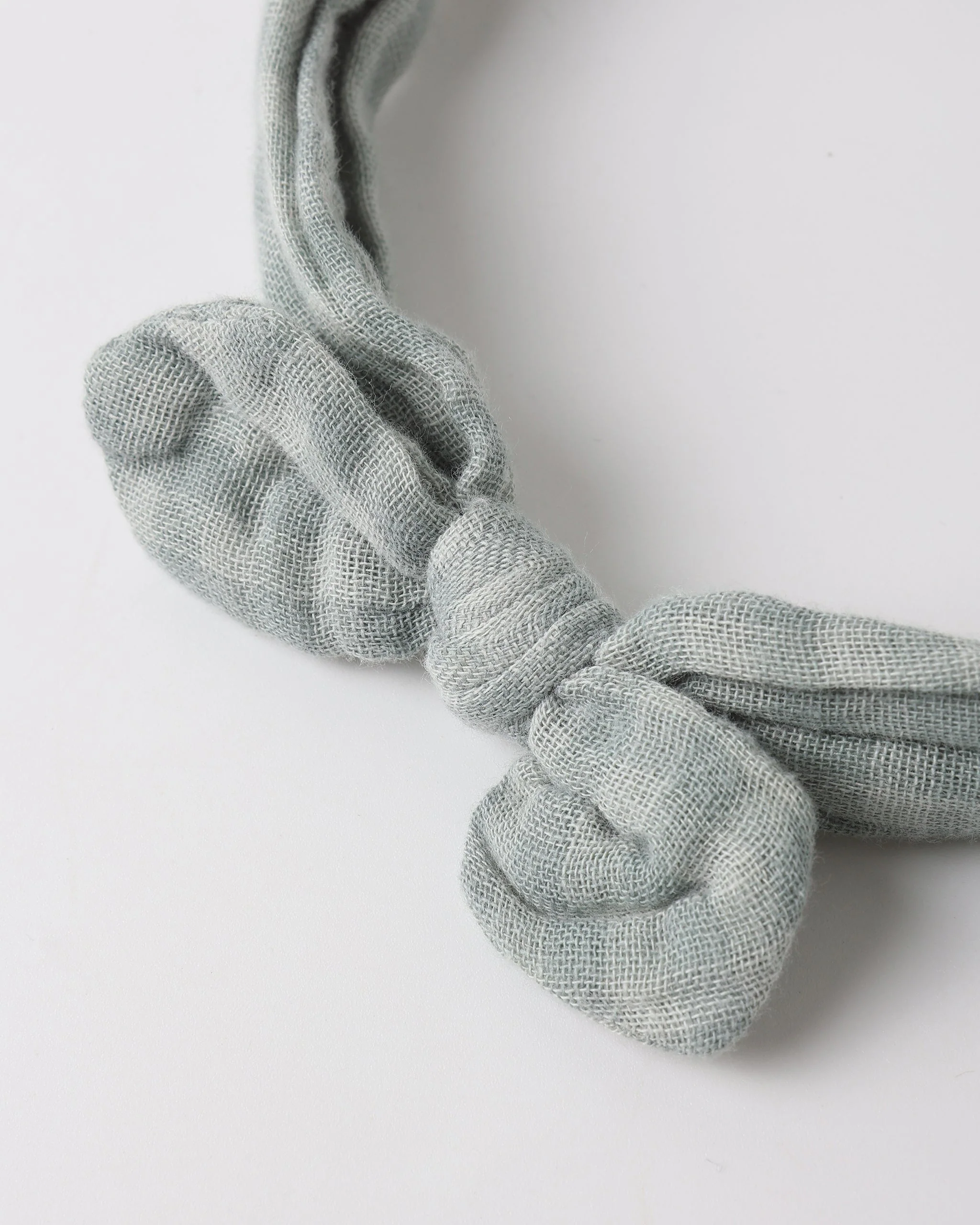 Baby Bow Headband Green Gingham - Image 6