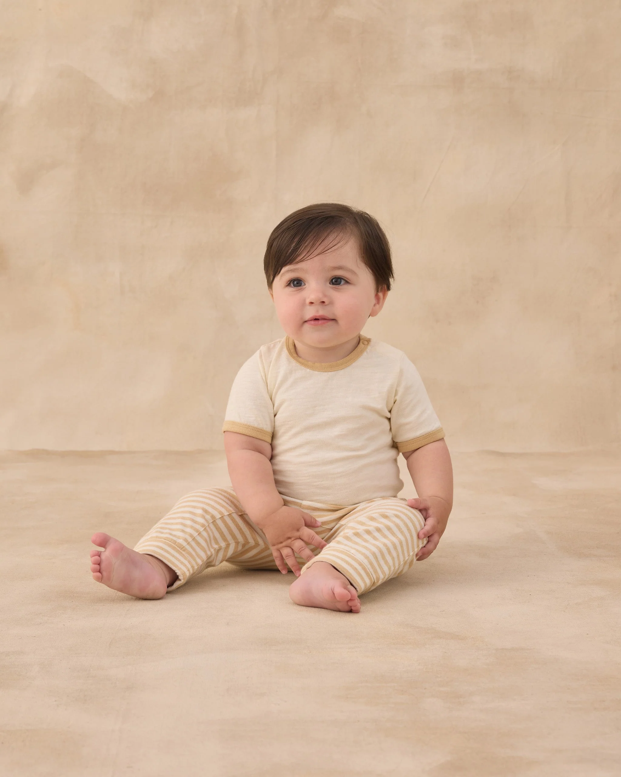 Baby Cru Pant Butterscotch Stripe - Image 2
