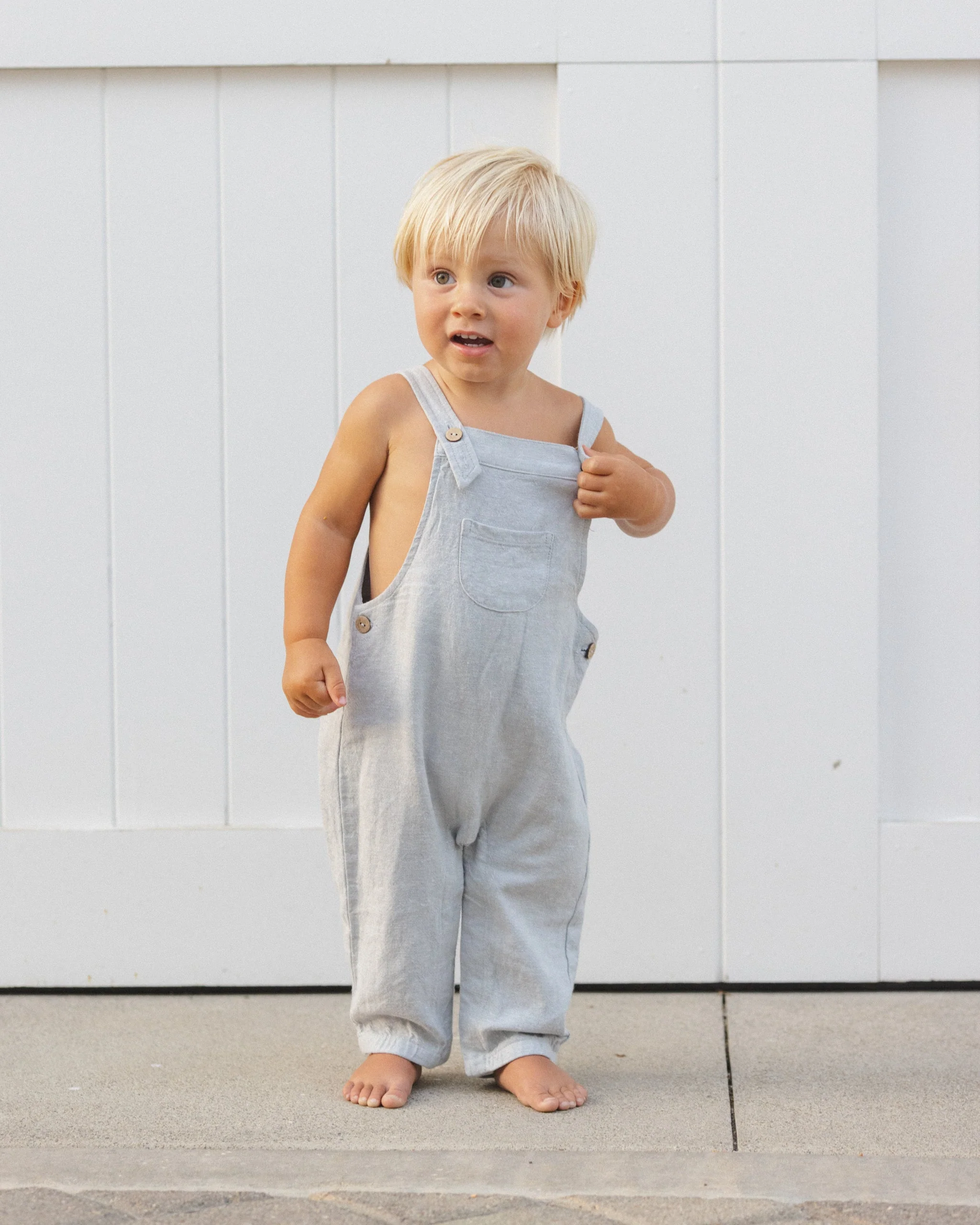 Baby Overall Heathered Light Blue - Image 5