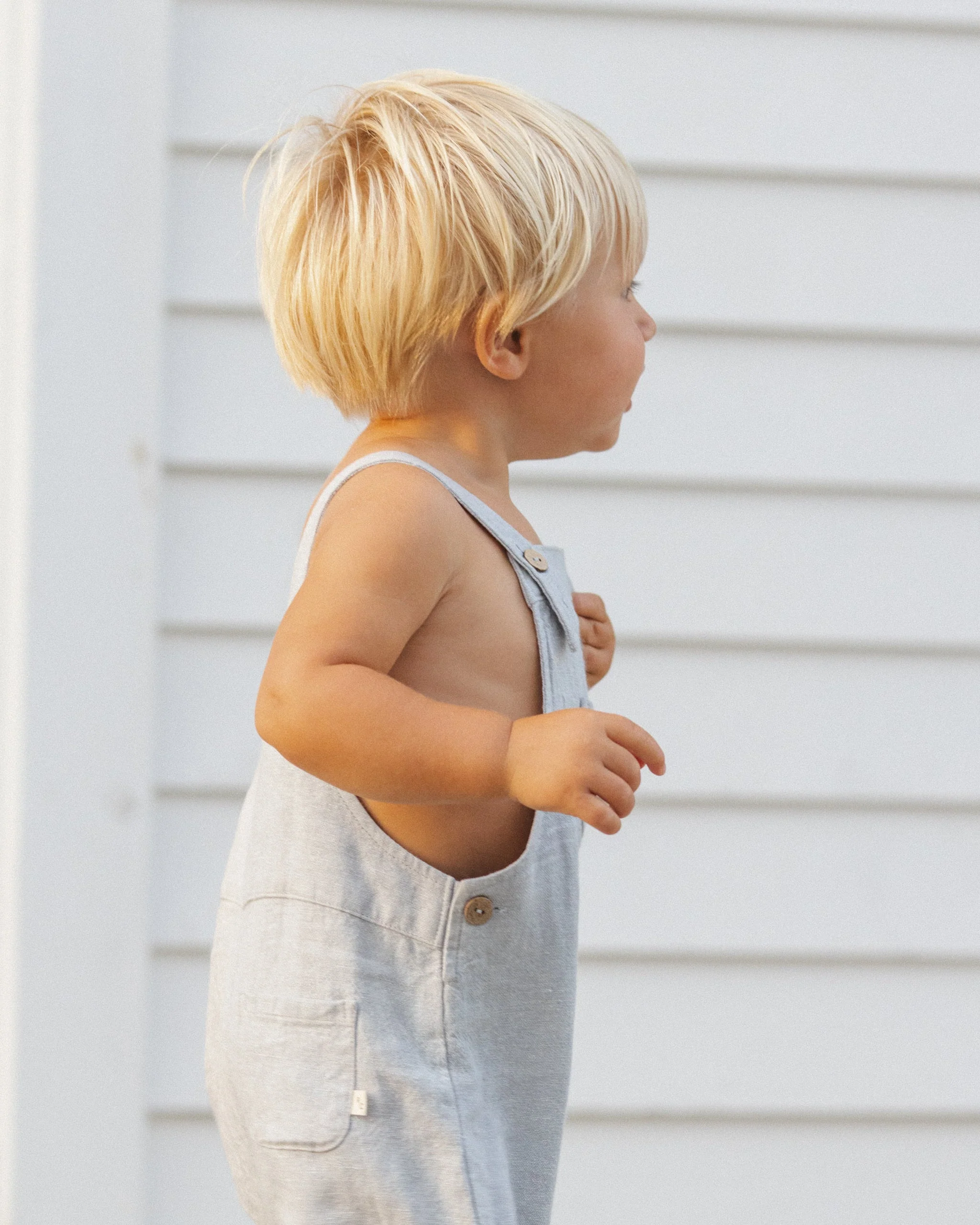 Baby Overall Heathered Light Blue - Image 6