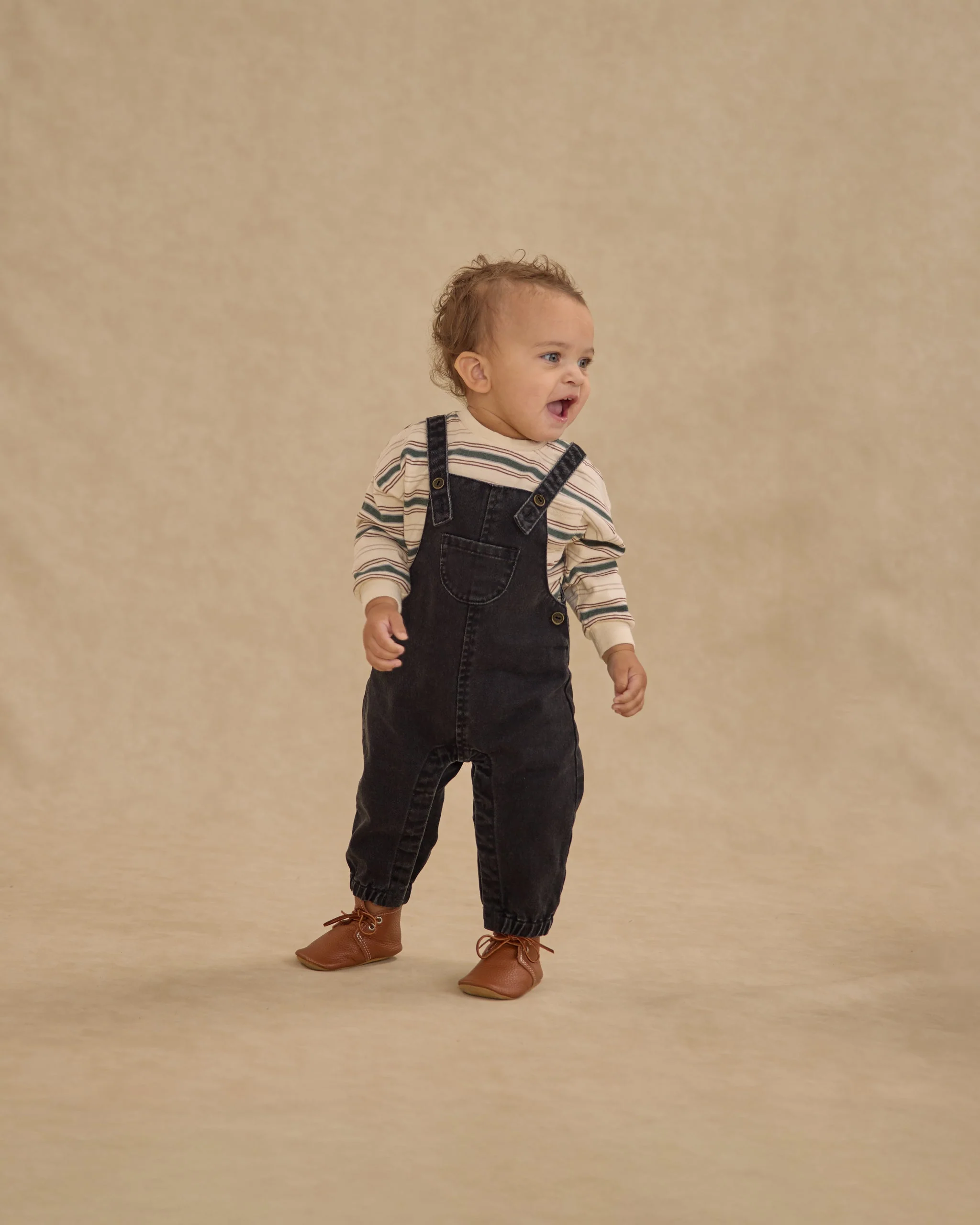 Baby Overalls || Washed Black - Image 3