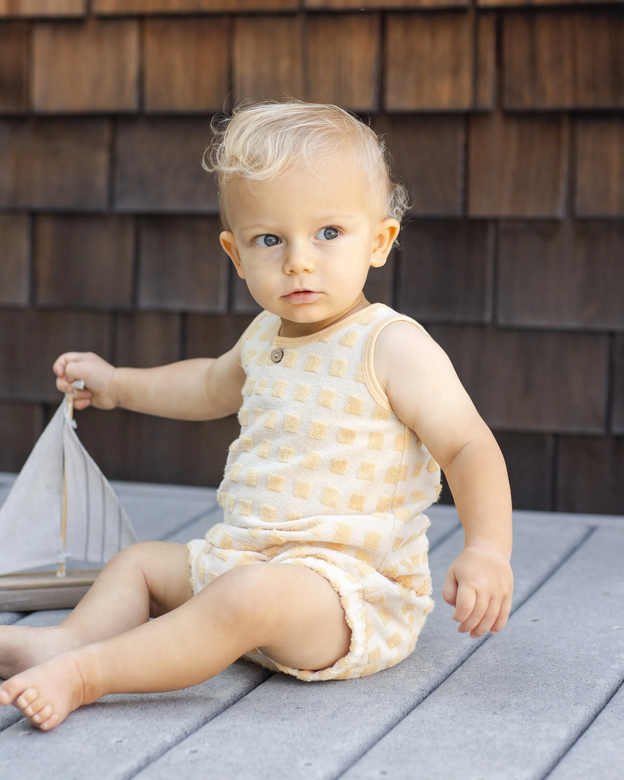 Baby Tank Set Butterscotch Grid - Image 2