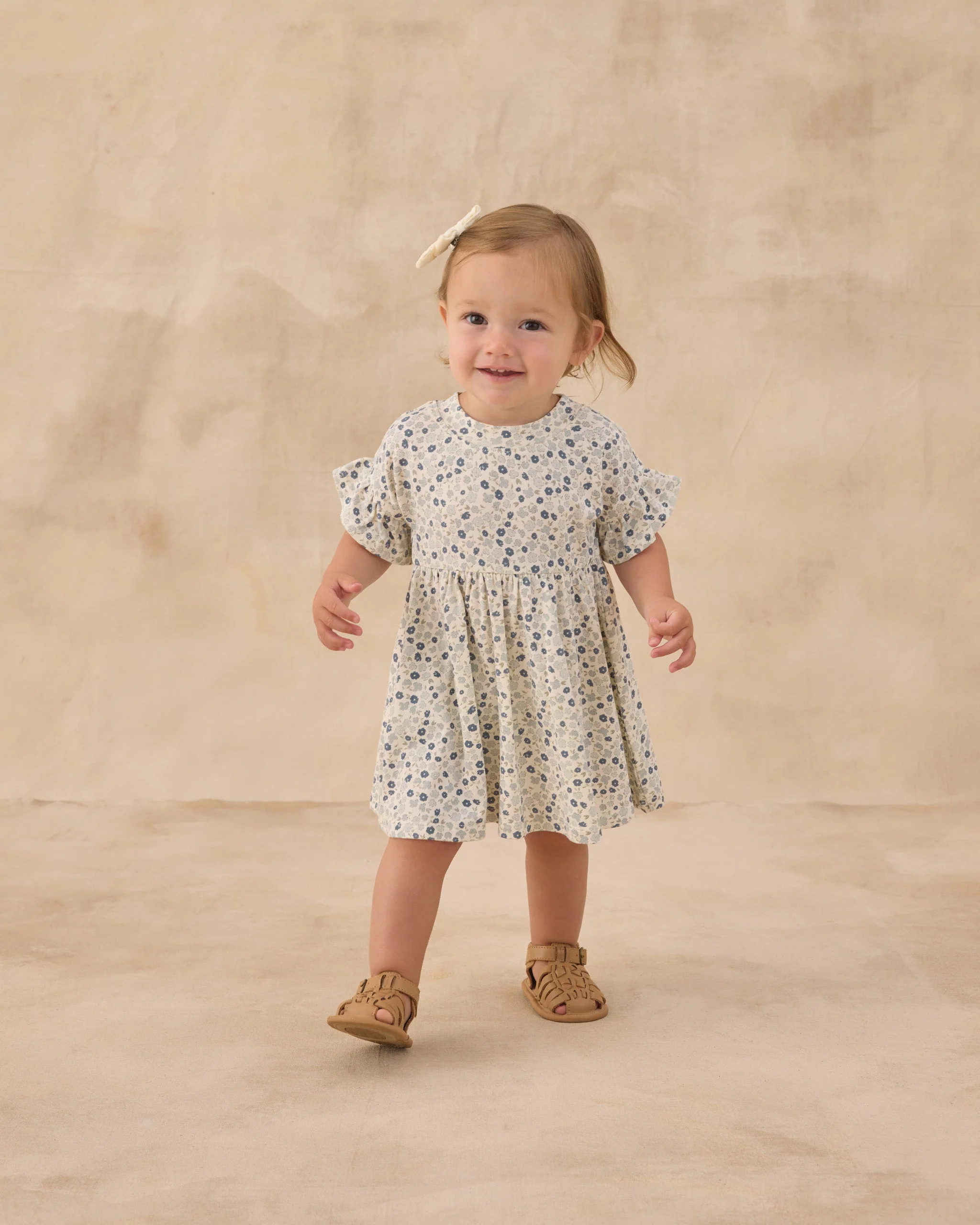 Babydoll Dress Blue Ditsy - Image 2