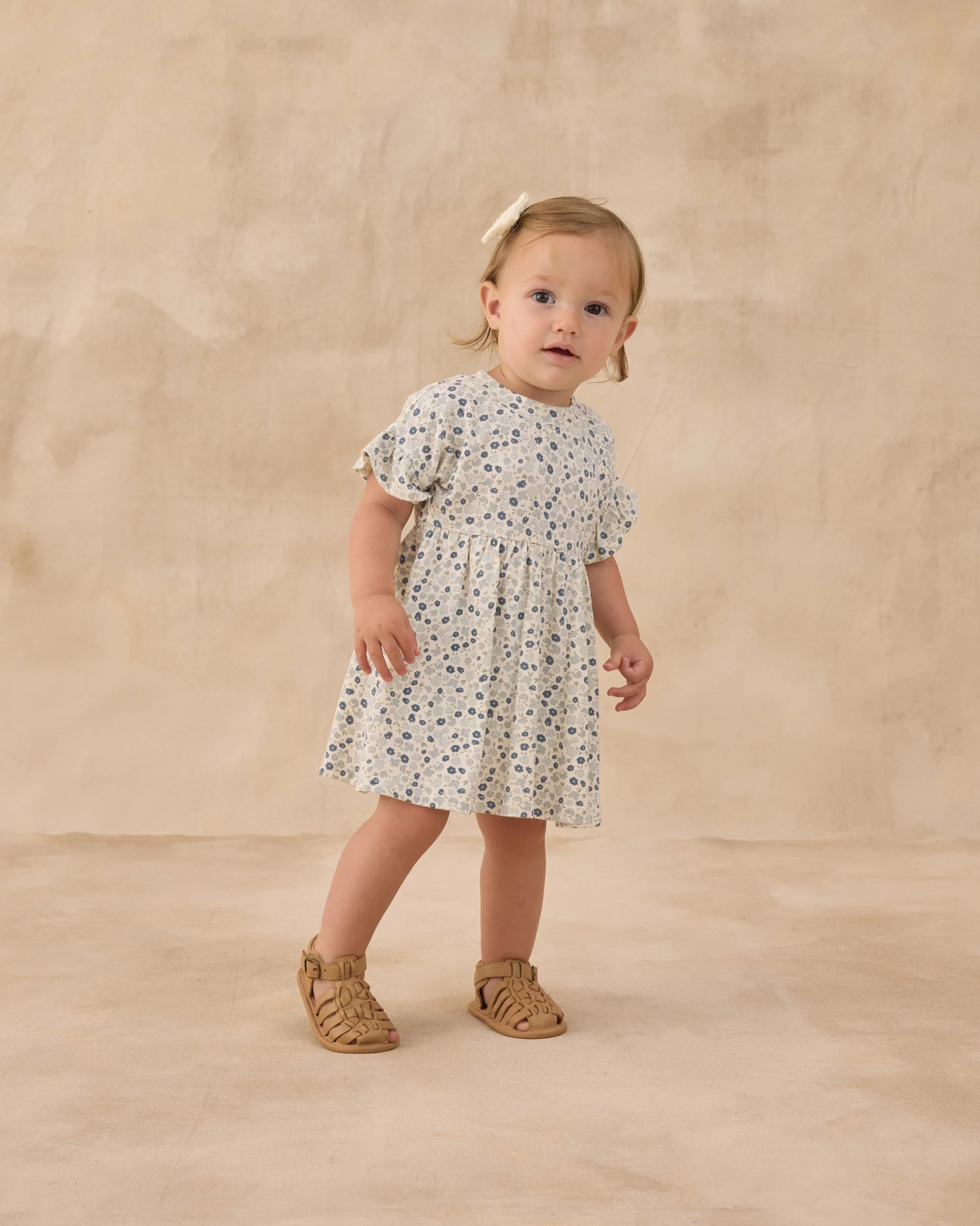 Babydoll Dress Blue Ditsy - Image 4