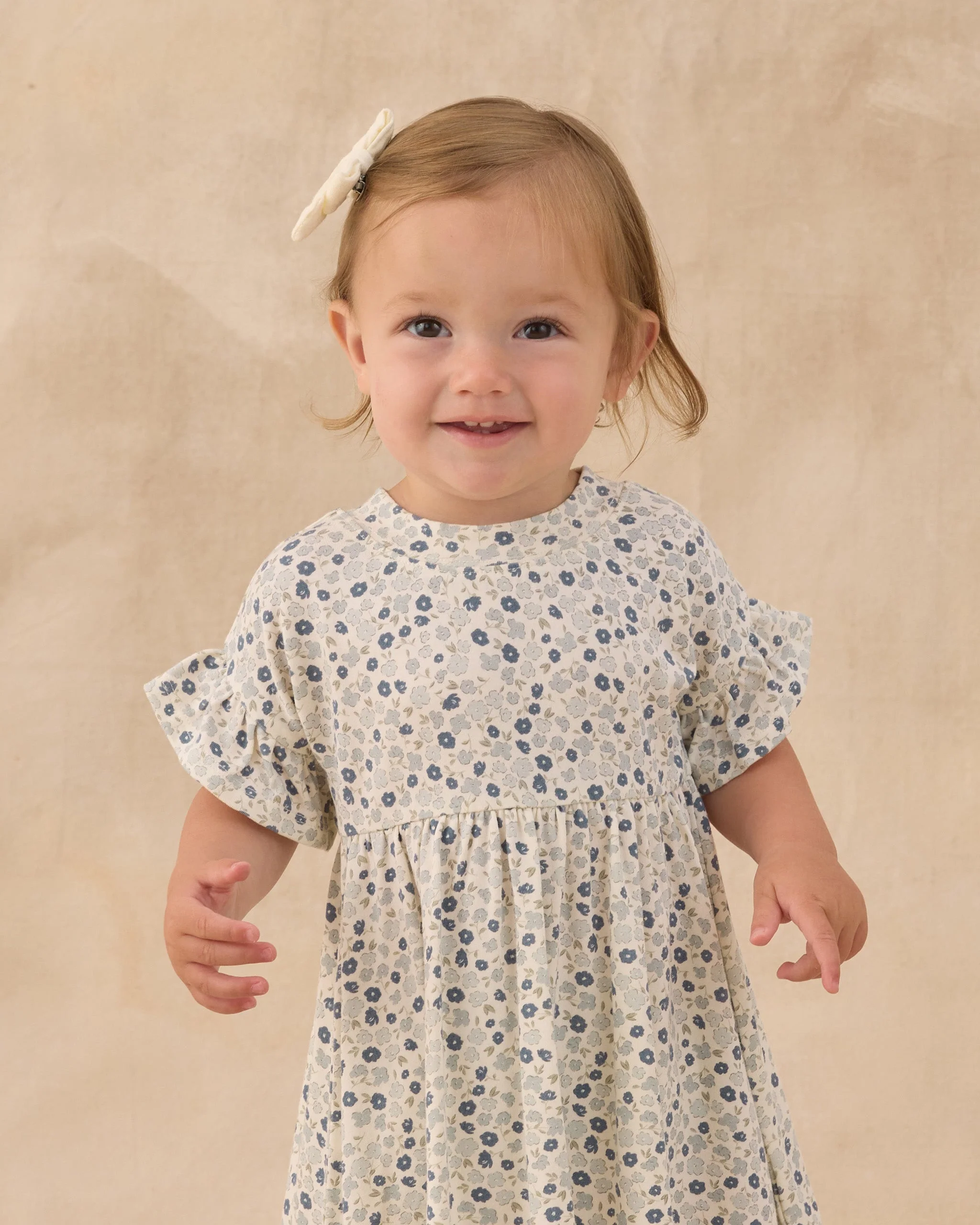 Babydoll Dress Blue Ditsy - Image 5