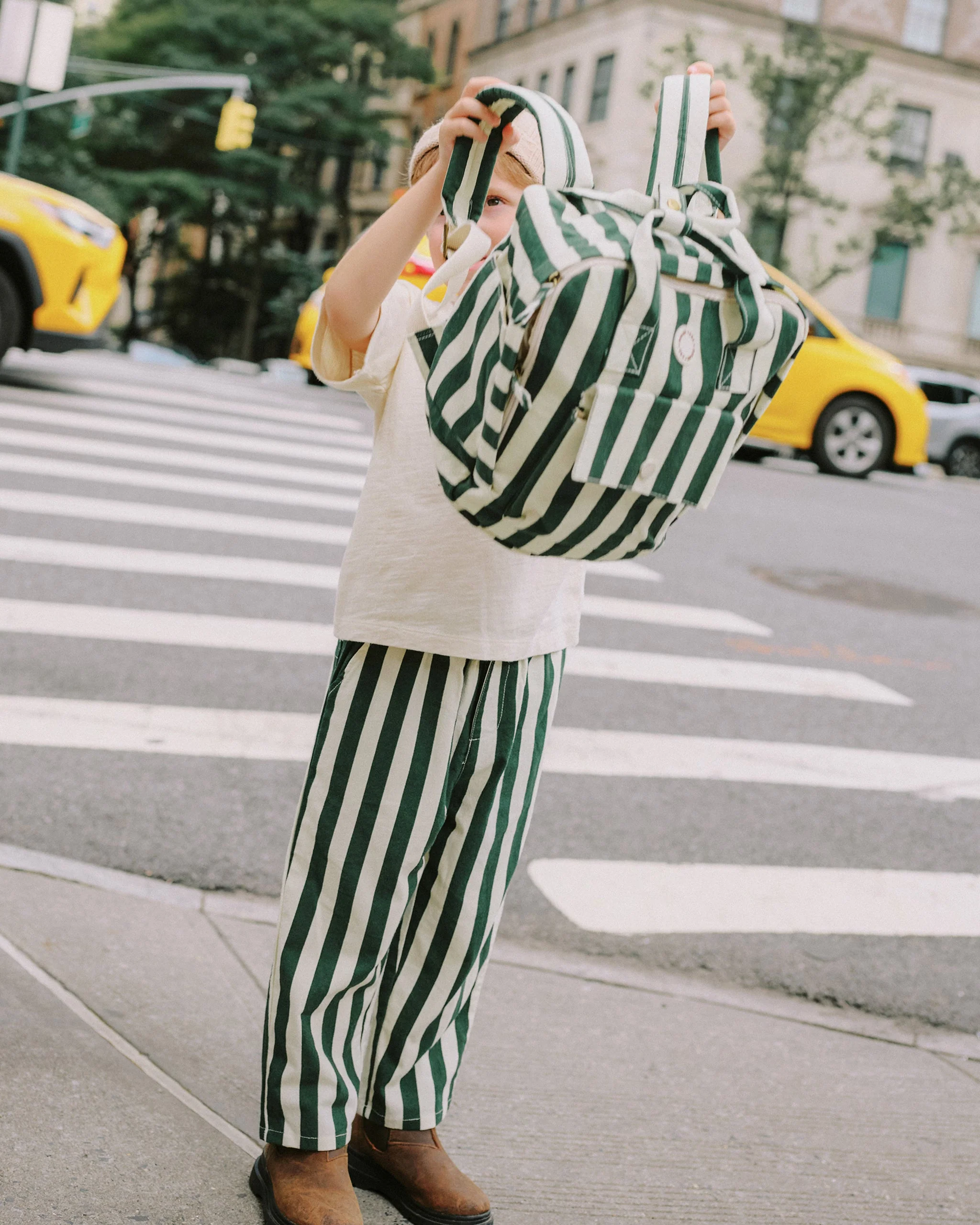 Baggy Pant || Green Stripe - Image 3