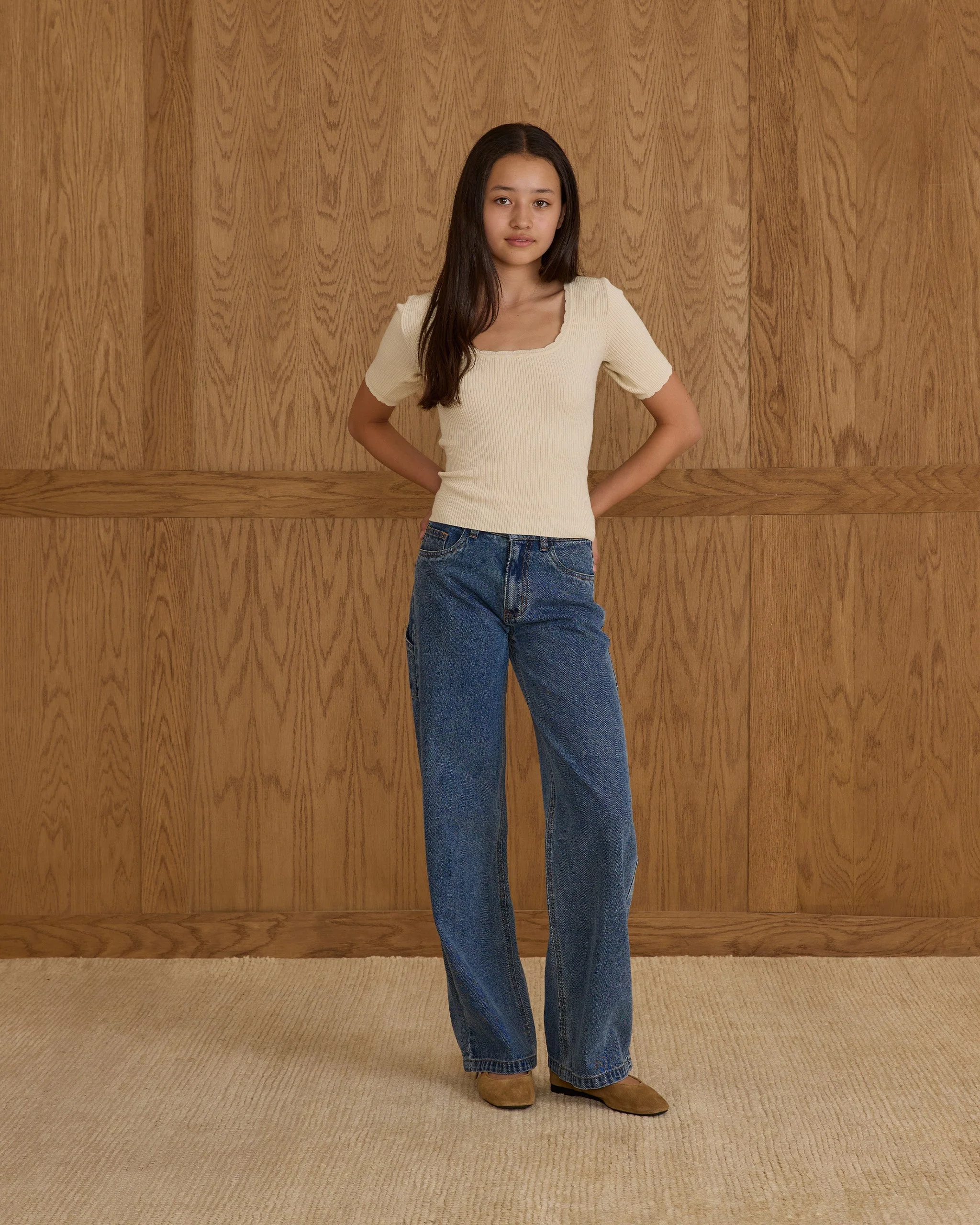 Baggy Wide Leg Pant || Indigo Denim Teen - Image 4