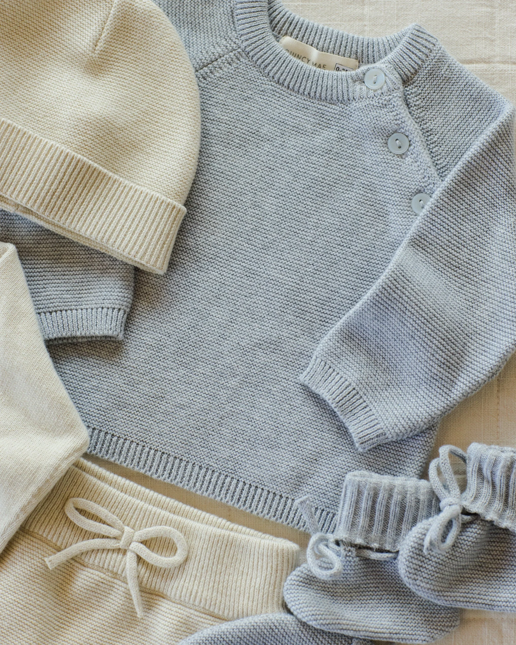 Bailey Knit Sweater || Heathered Dusty Blue - Image 6