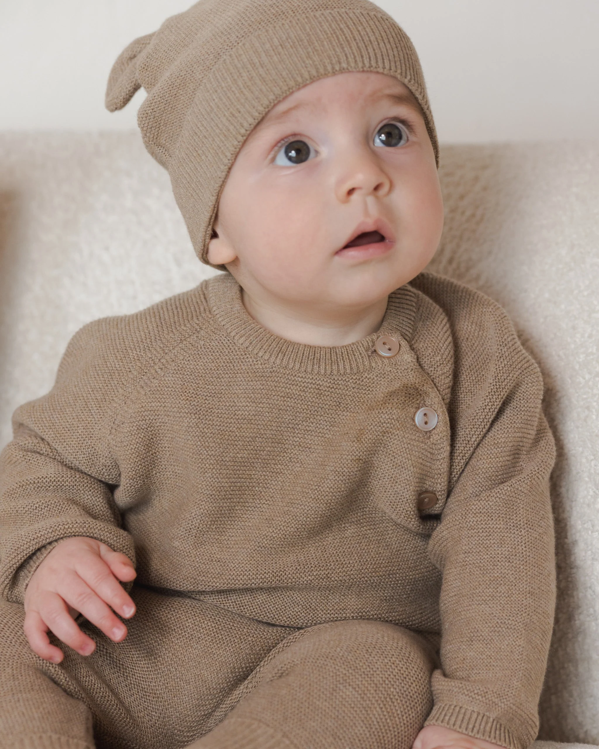 Bailey Knit Sweater || Heathered Mocha - Image 2