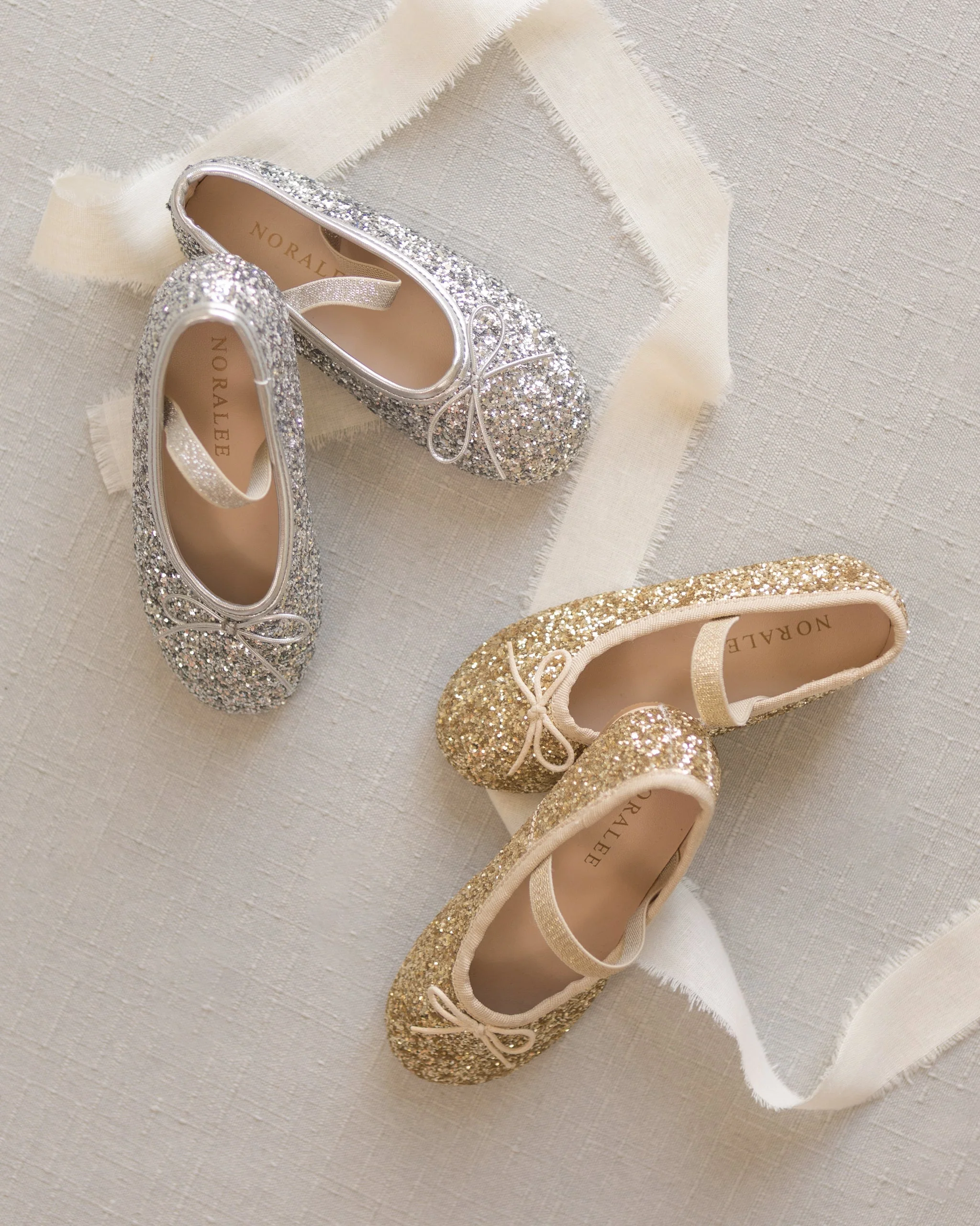 Ballet Flats | Silver Sparkle - Image 4