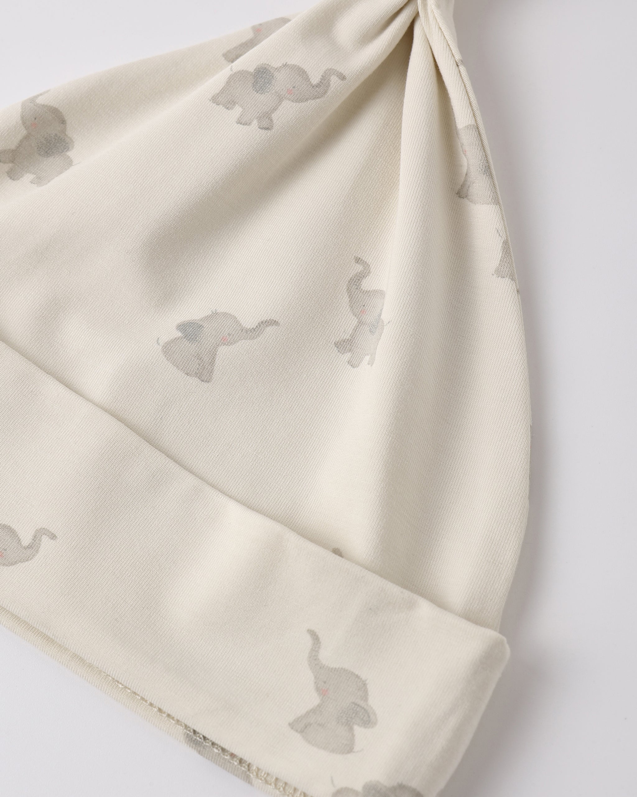 Bamboo Baby Gown + Hat Set Elephants - Image 2