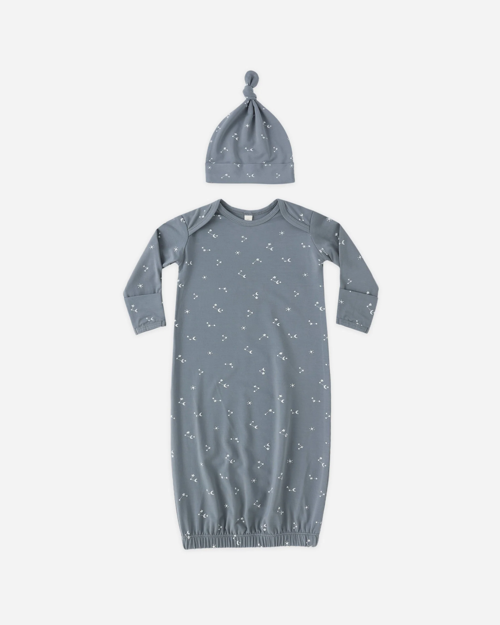 Bamboo Baby Gown + Hat Set Starlight