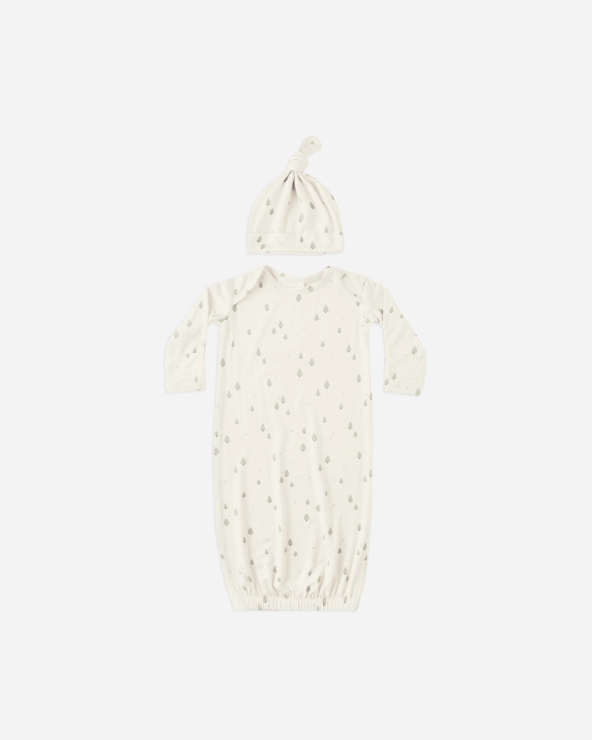 Bamboo Baby Gown + Hat Set || Trees