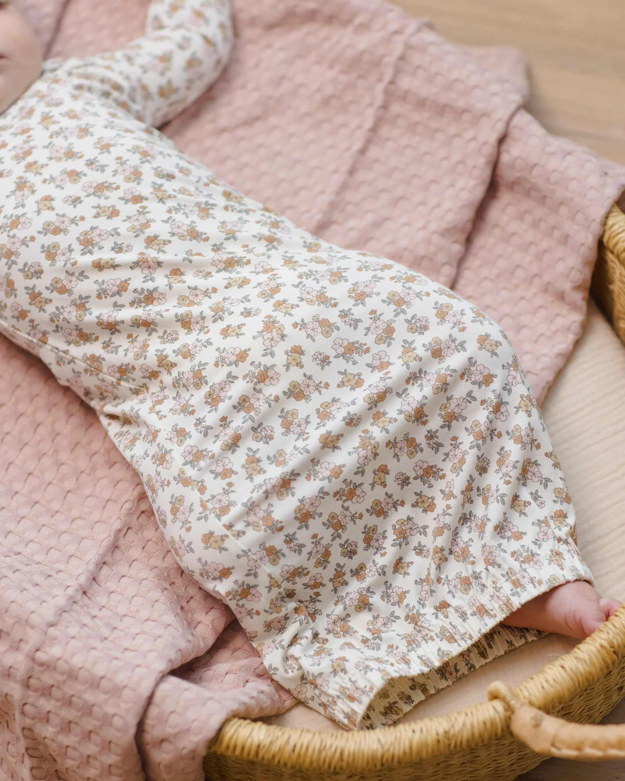 Bamboo Baby Gown + Hat Set Wildflower - Image 3
