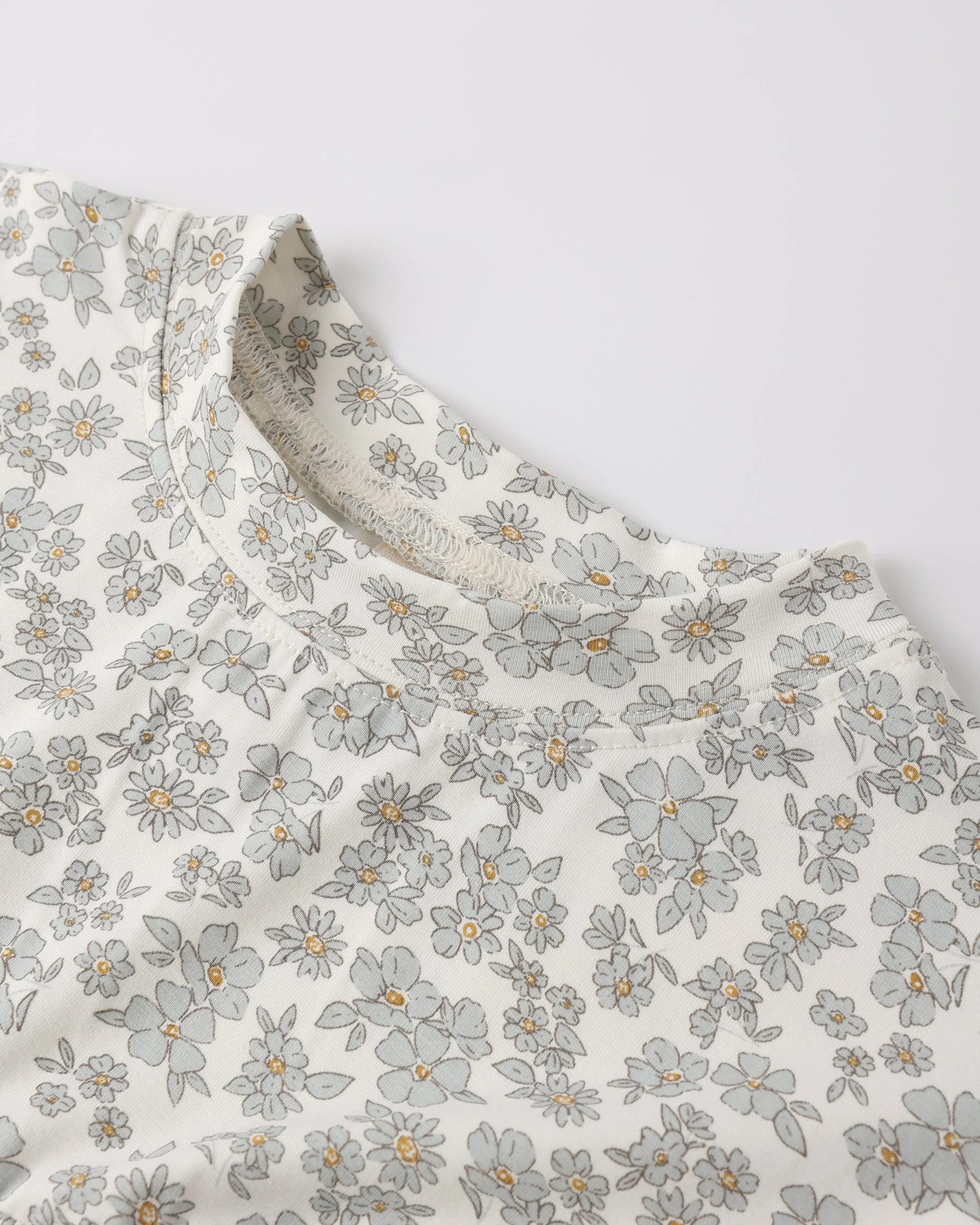 Bamboo Babydoll Dress Blue Floral - Image 6