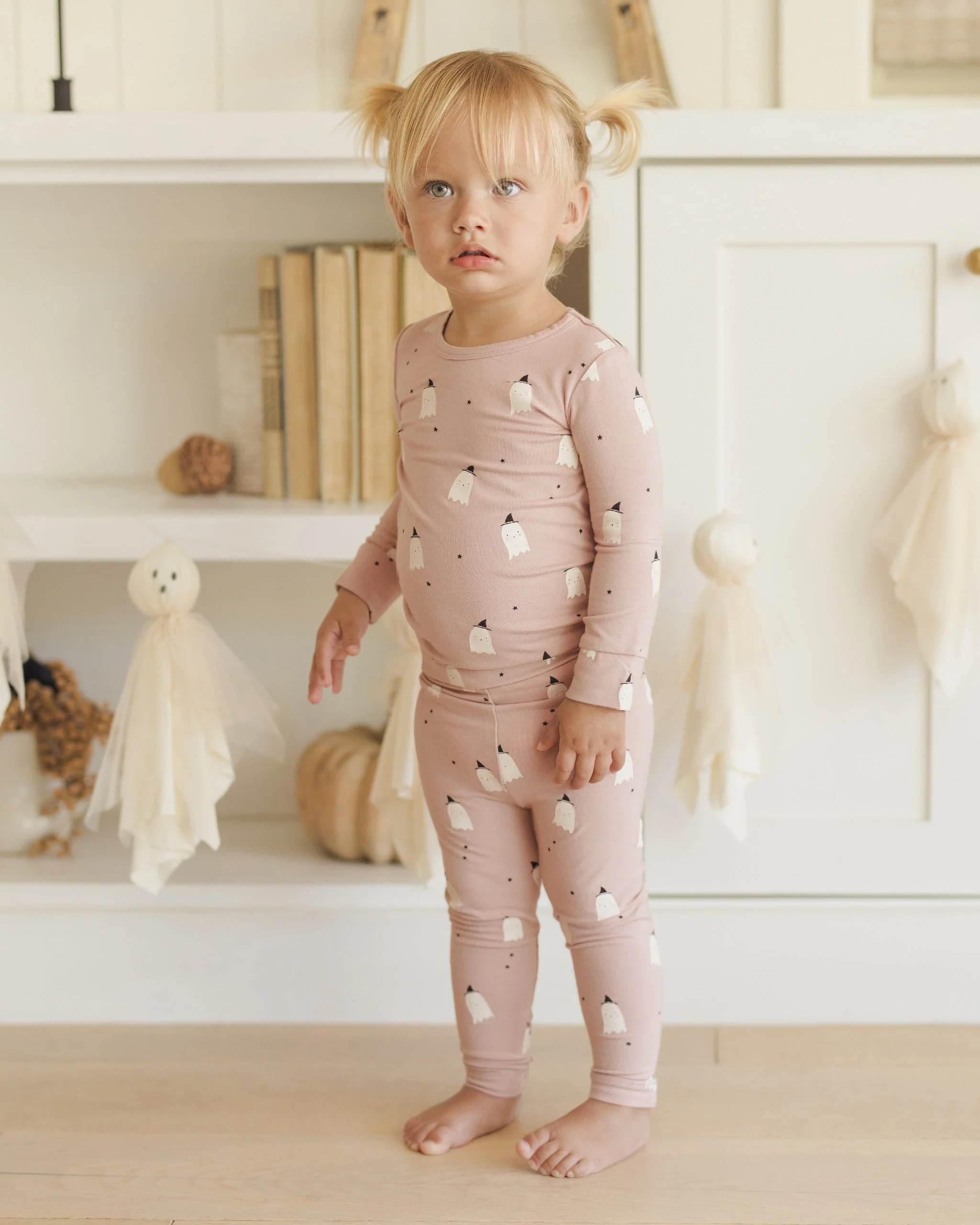 Bamboo Pajama Set || Pink Ghosts - Image 2