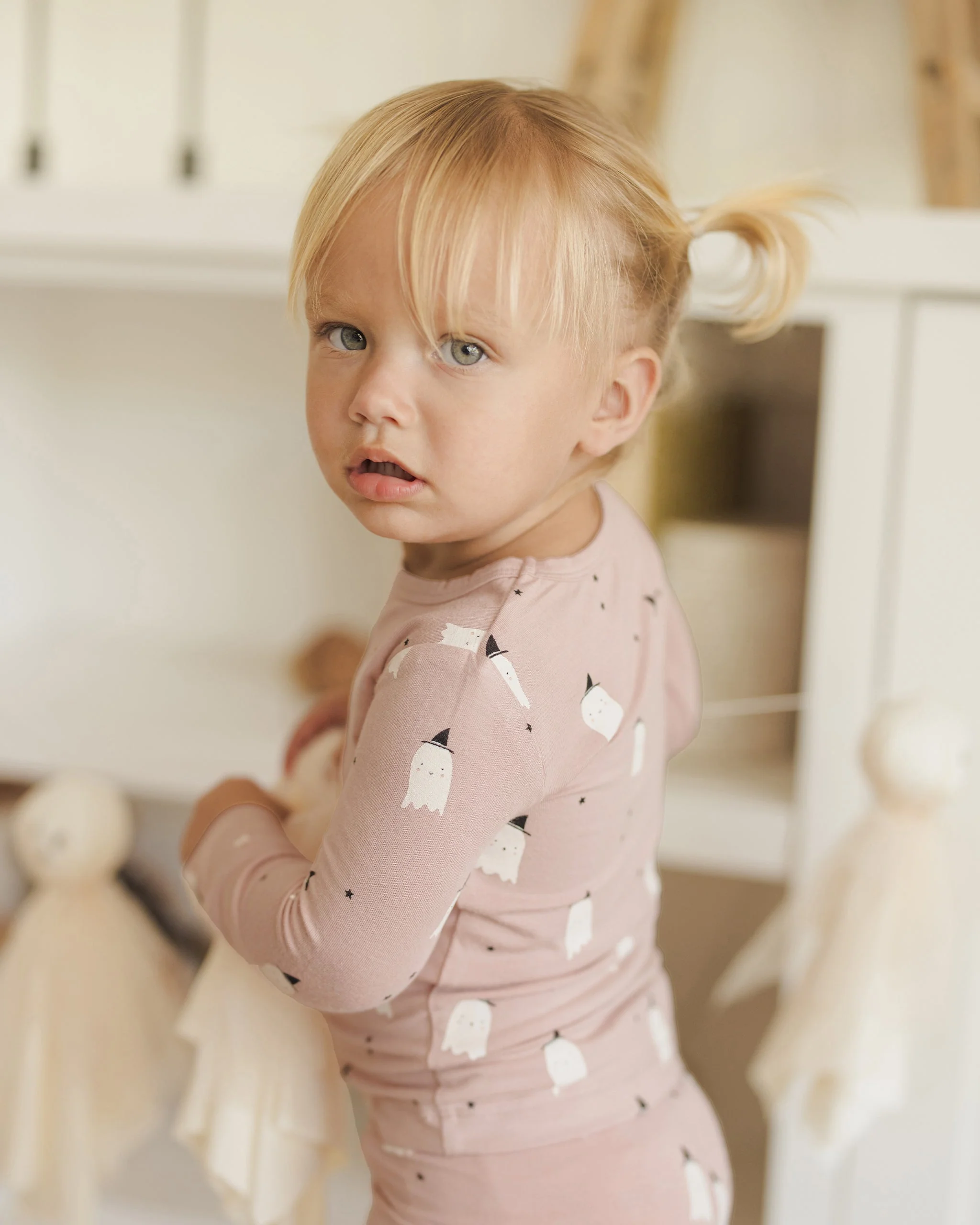 Bamboo Pajama Set || Pink Ghosts - Image 3