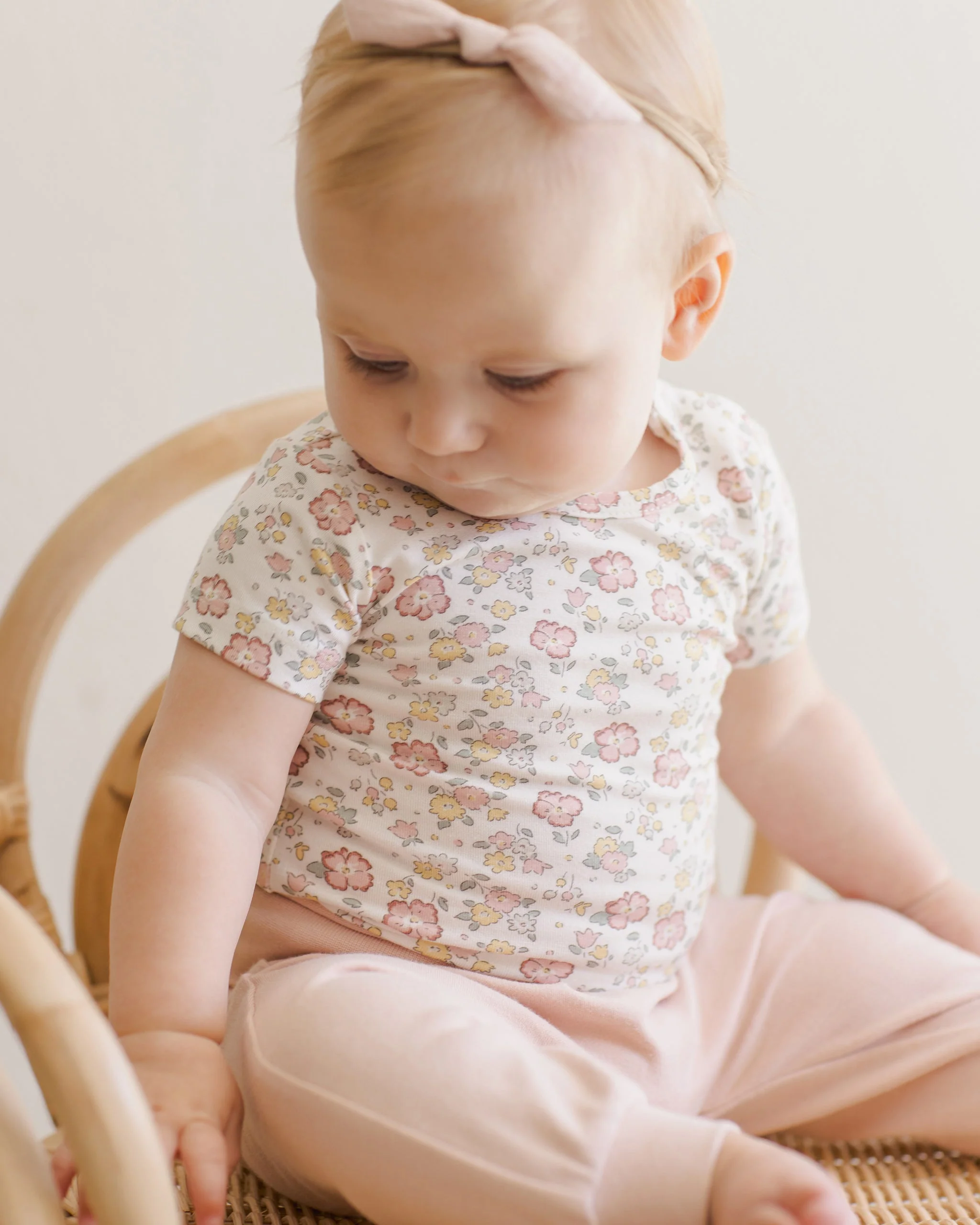 -Bamboo Short Sleeve Bodysuit || Bloom- - Image 3