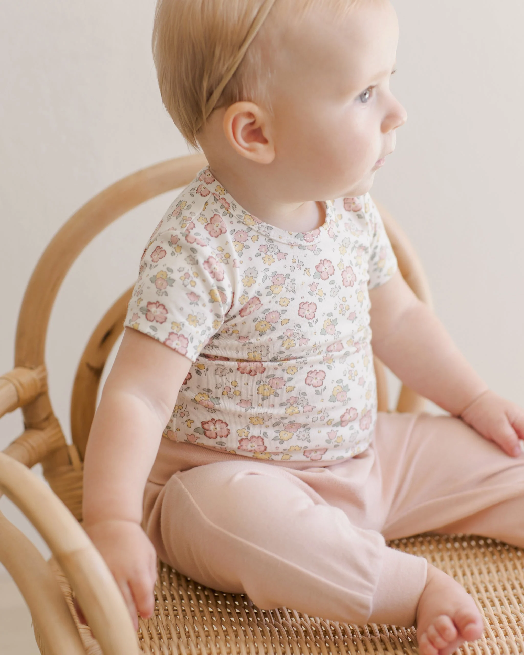 -Bamboo Short Sleeve Bodysuit || Bloom- - Image 4