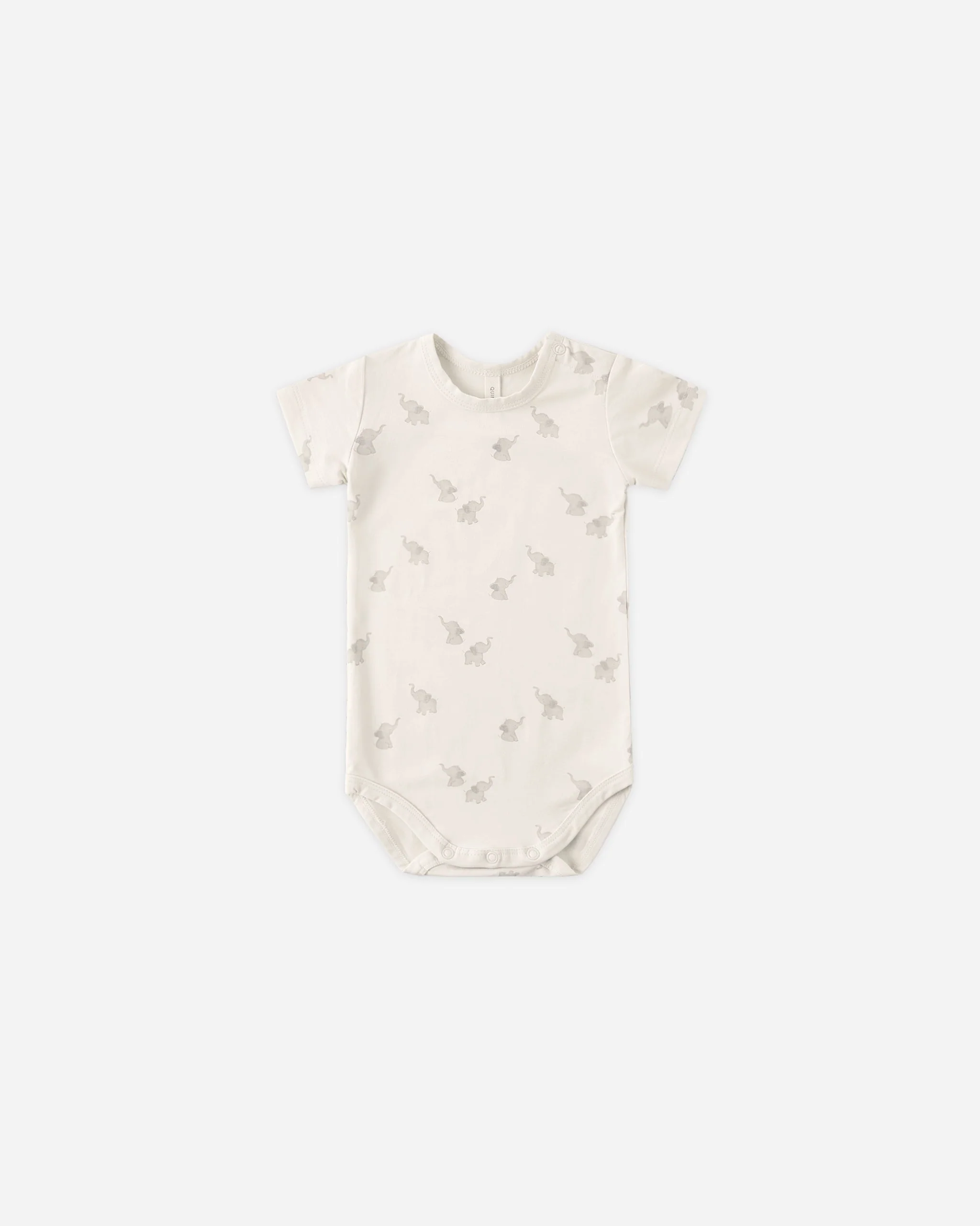 Bamboo Short Sleeve Bodysuit Elephants