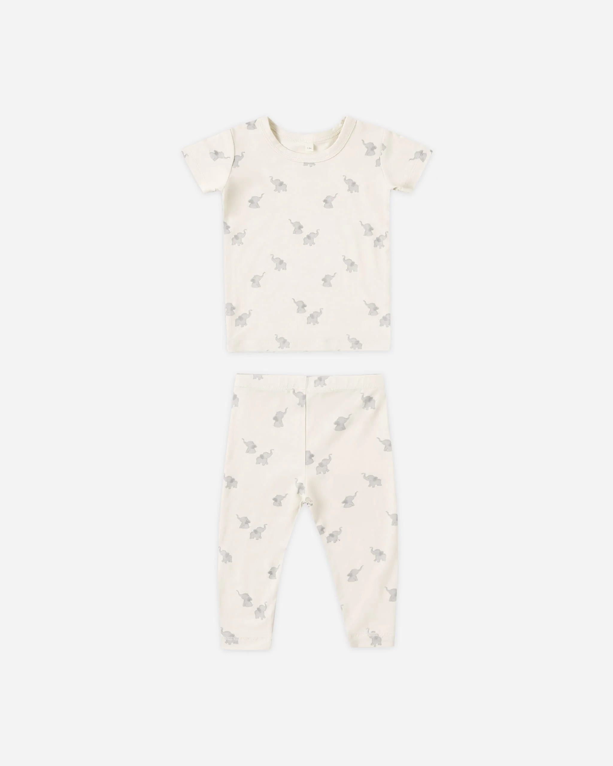 Bamboo Short Sleeve Pajama Set Elephants