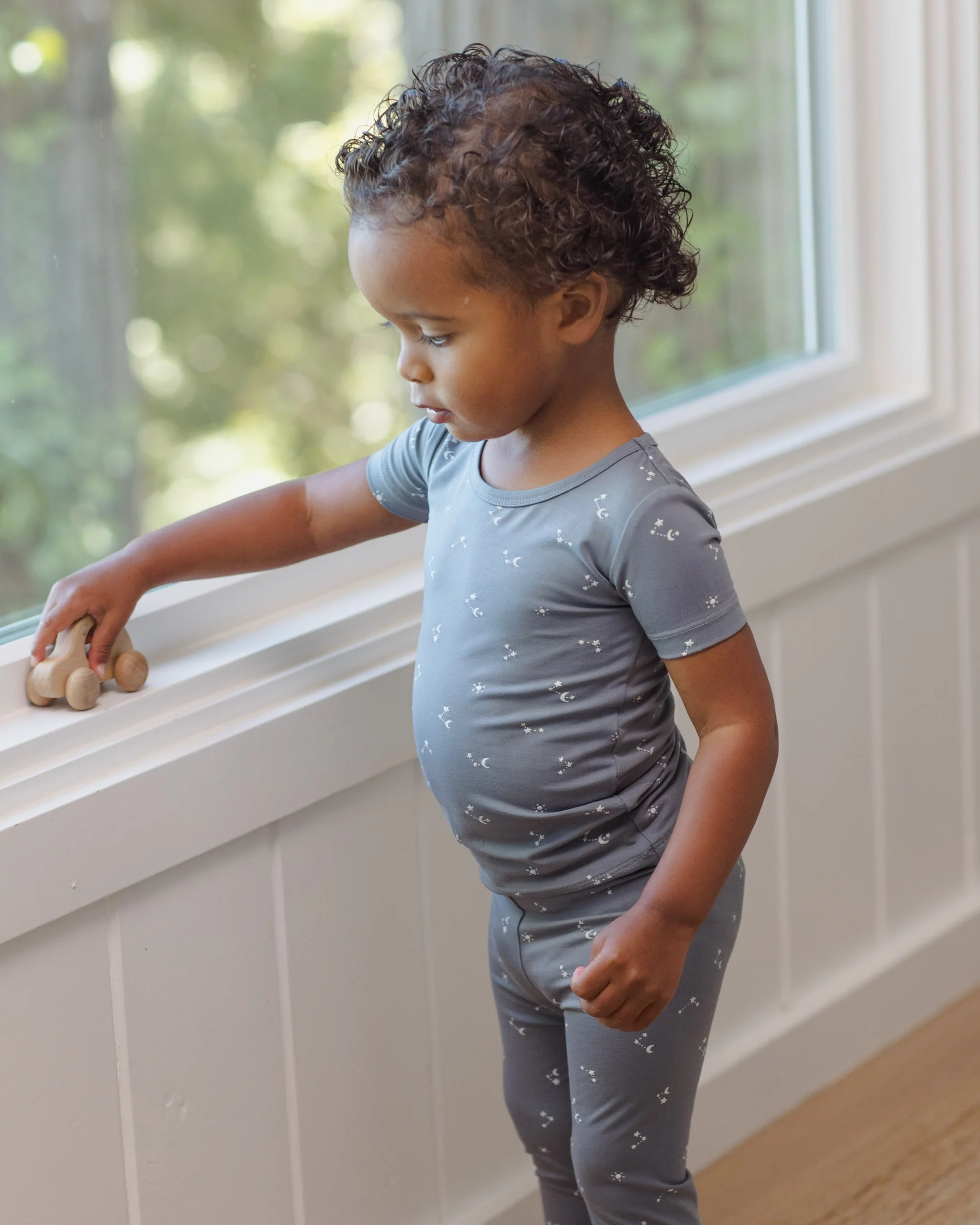 Bamboo Short Sleeve Pajama Set Starlight - Image 2