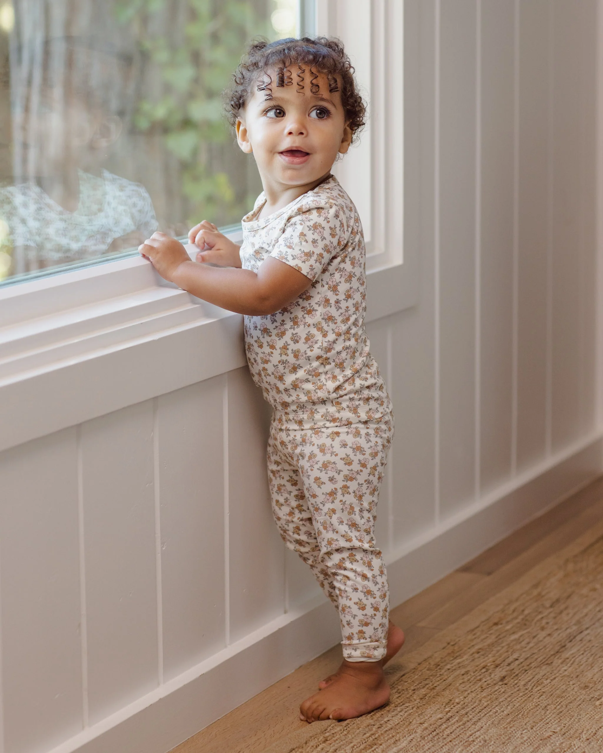Bamboo Short Sleeve Pajama Set Wildflower - Image 3