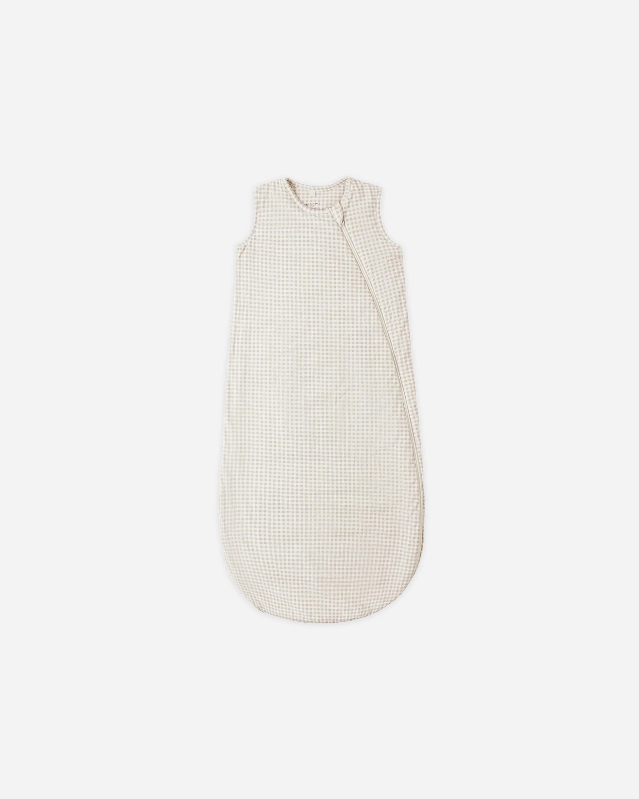 Bamboo Sleep Bag Oat Gingham