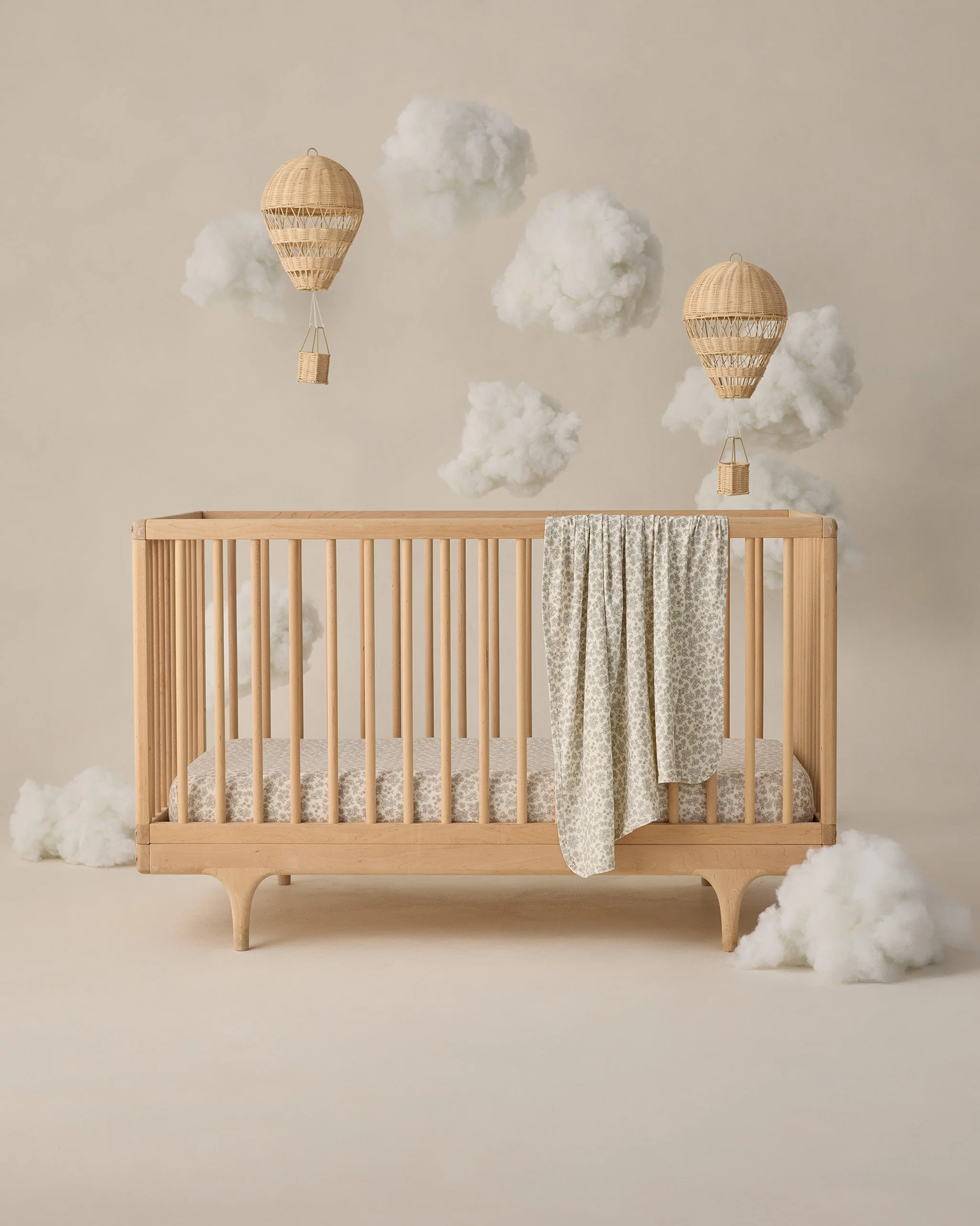 Bamboo Swaddle Blue Floral - Image 3