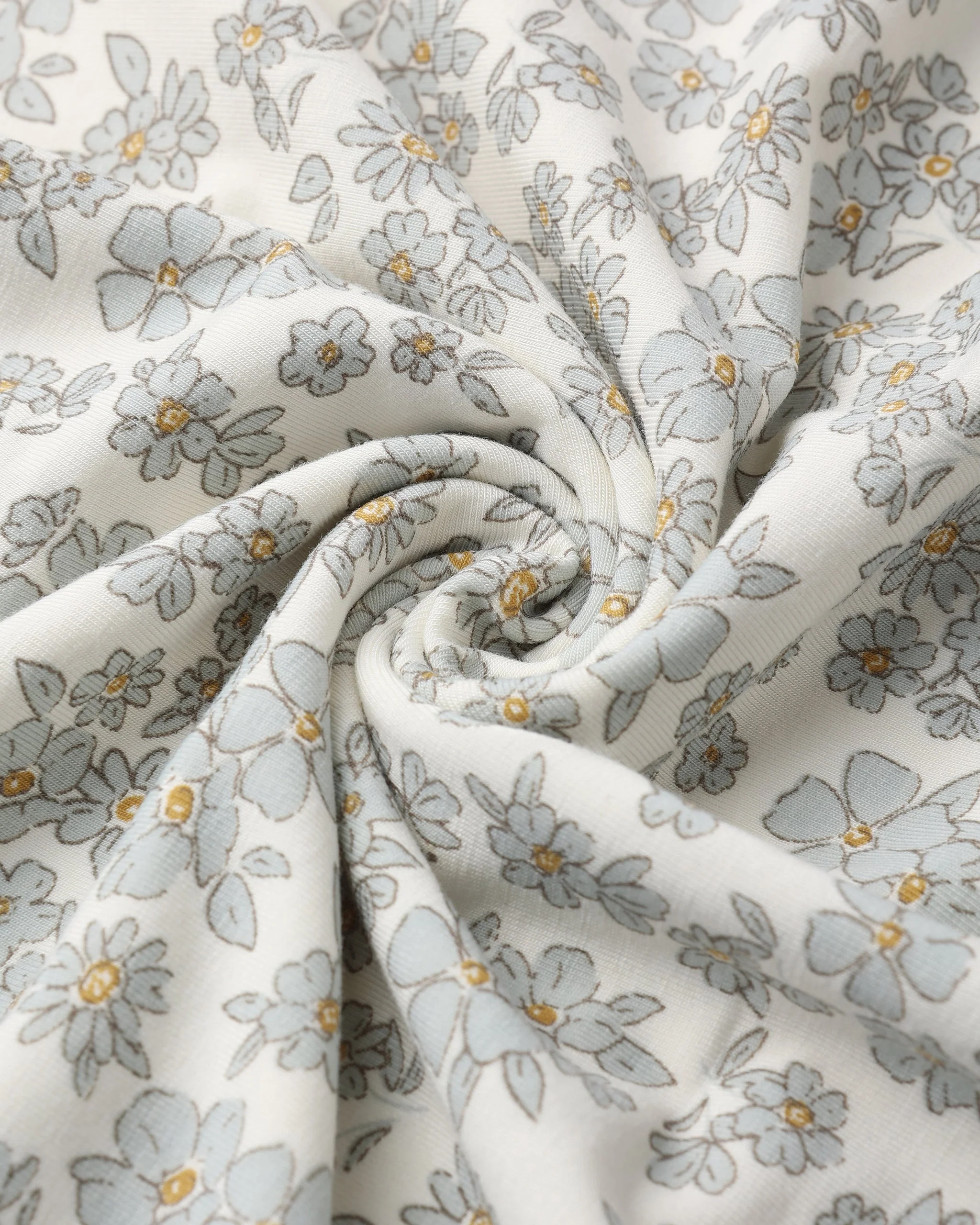Bamboo Swaddle Blue Floral - Image 4