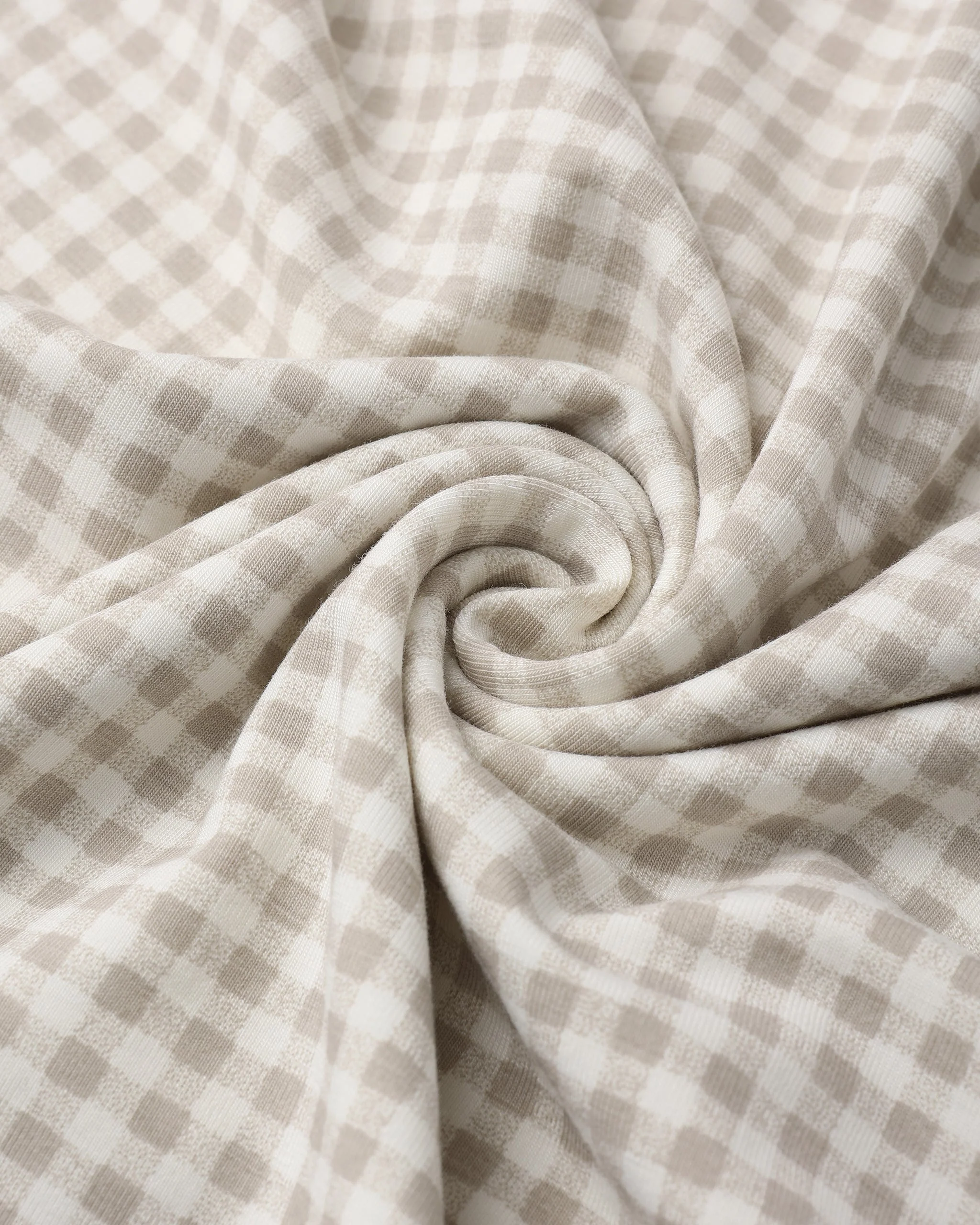 Bamboo Swaddle Oat Gingham - Image 6