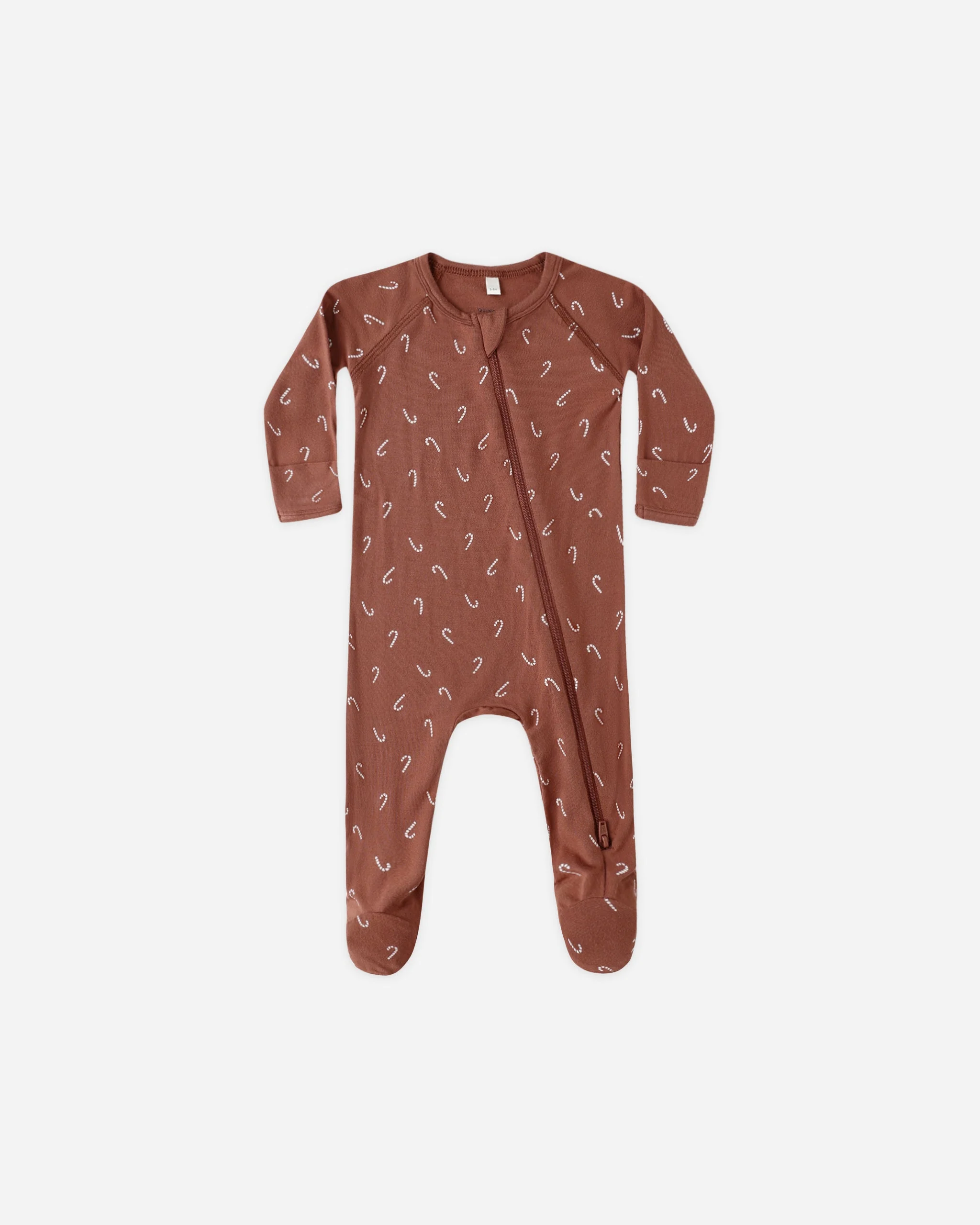 Bamboo Zip Footie || Candy Canes